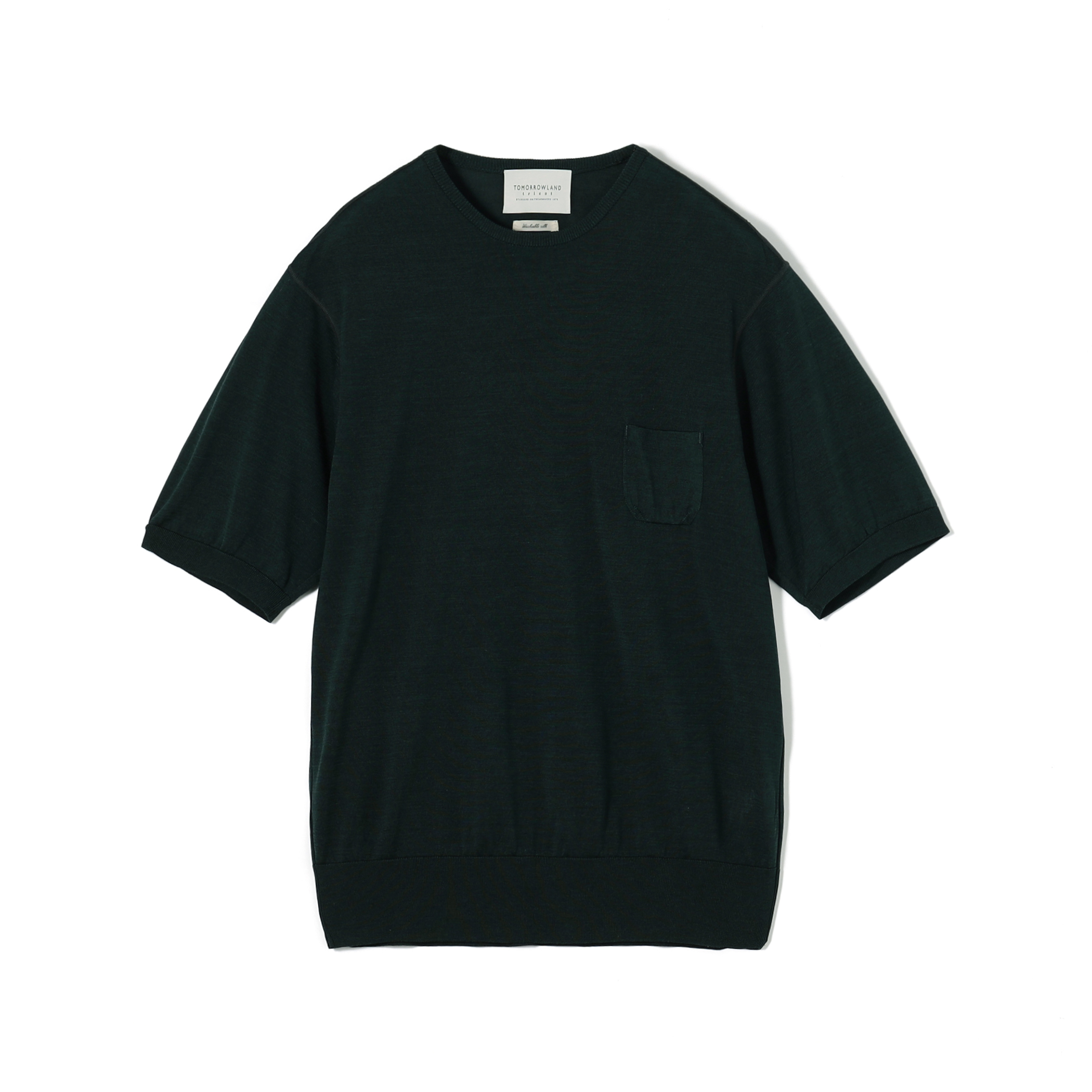 TOMORROWLAND tricot プライムシルク ハイゲージ クルーネックニットTシャツ