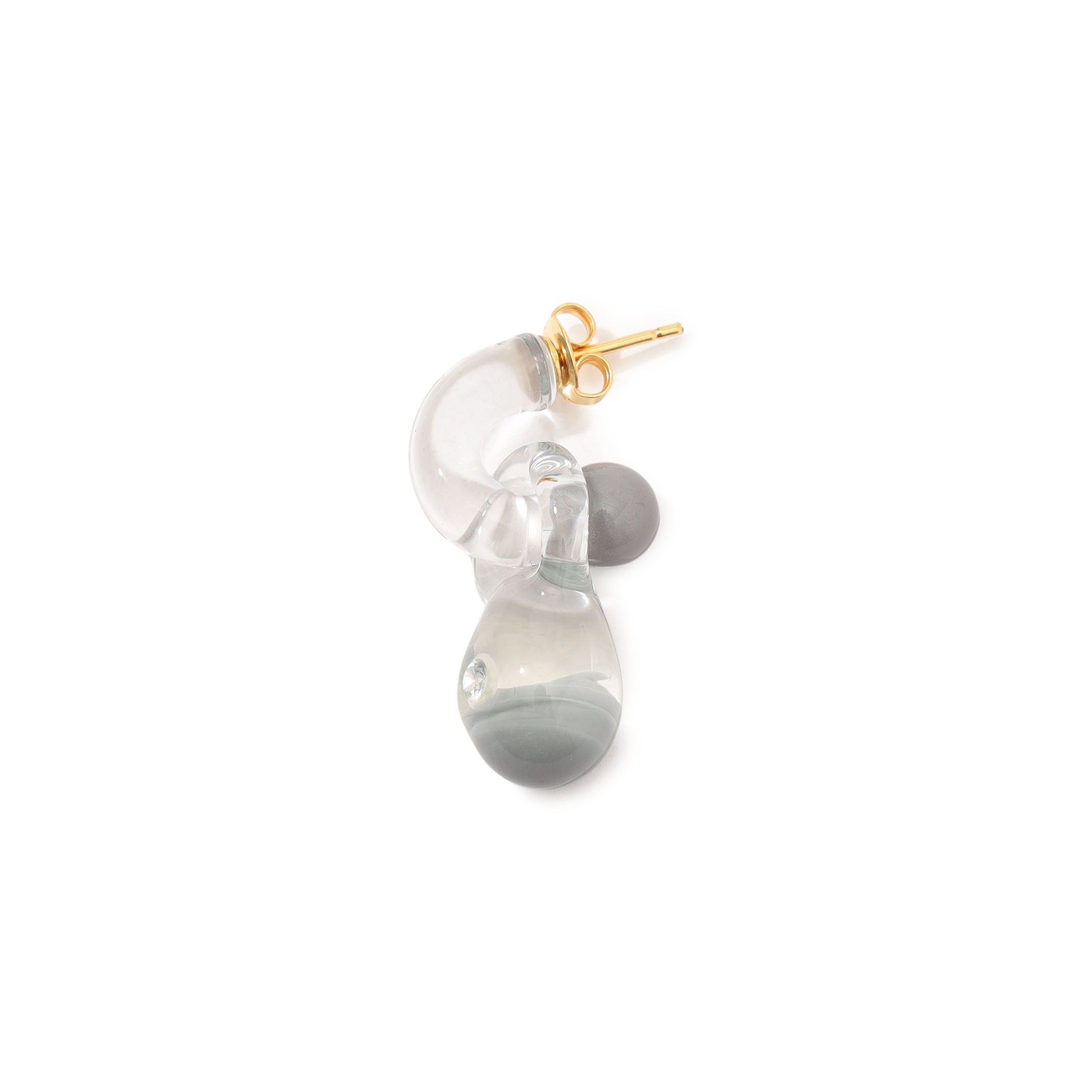 LEVENS JEWELS MINI GLASS HOOP ピアス