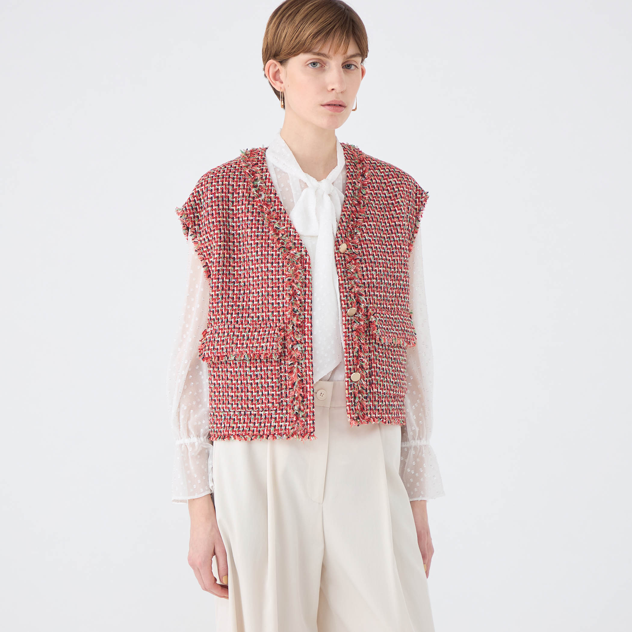 TOMORROWLAND｜Acerola Vネックショートジレ | Rakuten Fashion