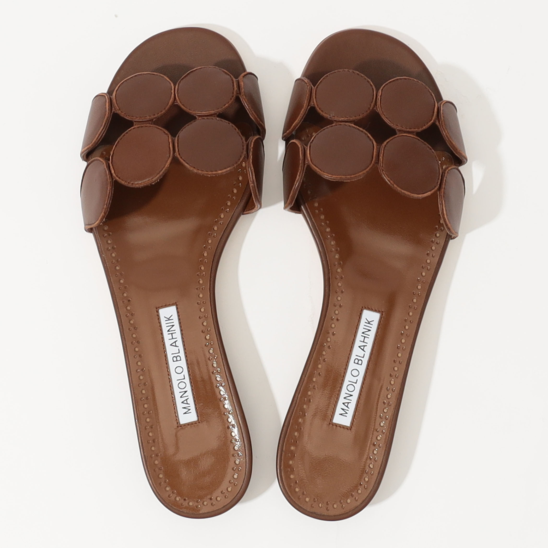 MANOLO BLAHNIK ブラウン サンダル 37 MANOLO BLAHNIK ブラウン