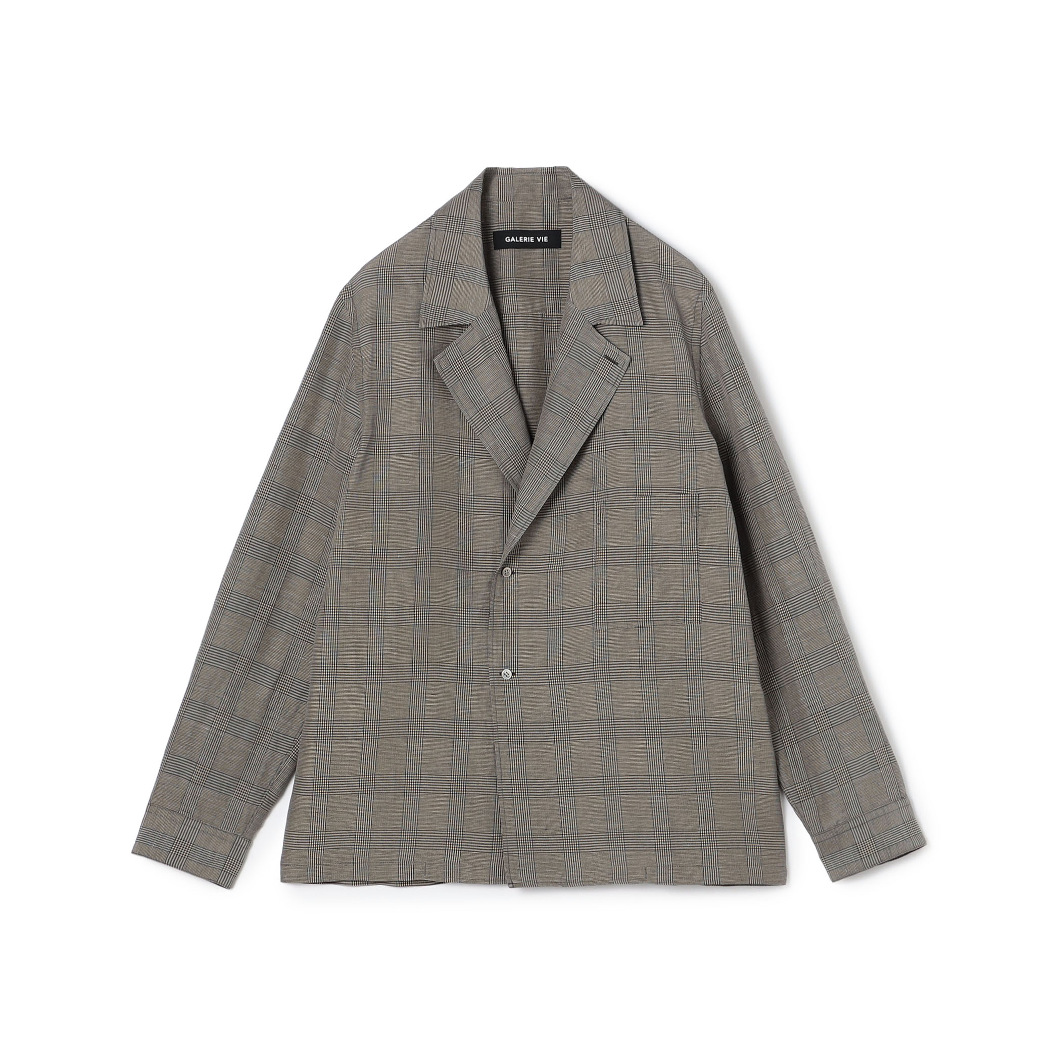 リネンキュプラシルクコンパクト シャツジャケット