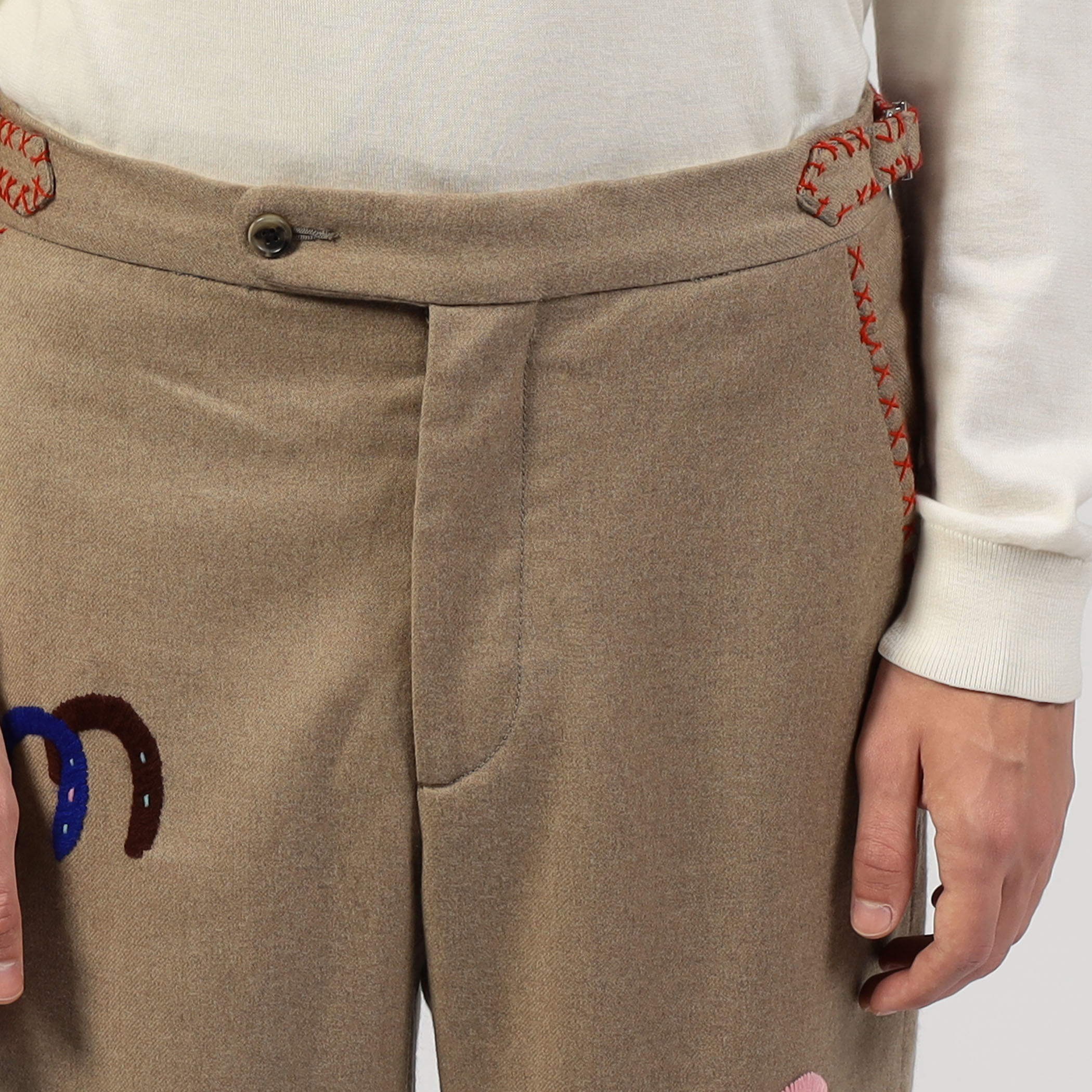 パンツ Bode Trousers Brown Bode Brown Wool Straight Trousers Bode