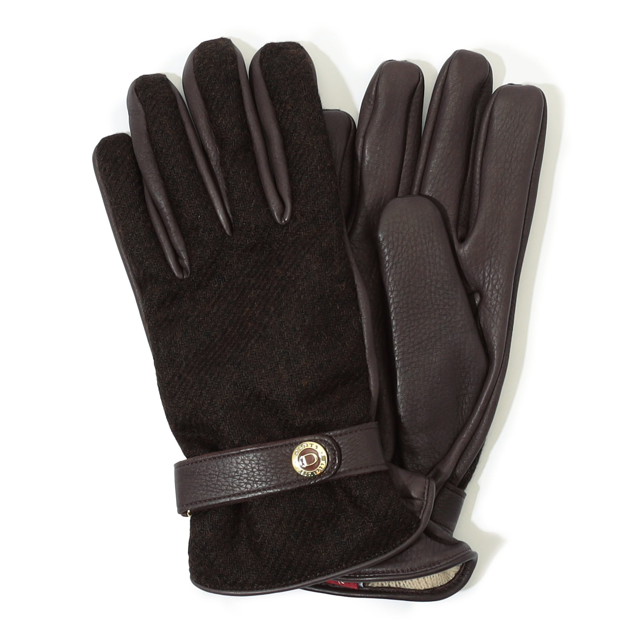 DENTS BELMONT ウールツイード×ディアスキン グローブ