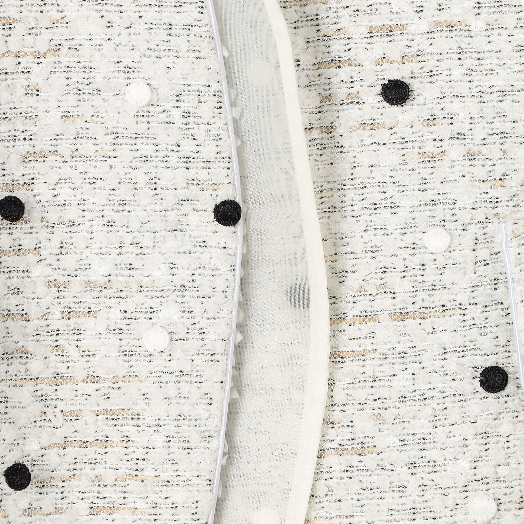 WEB先行予約】ラッピングツイード Vカラージャケット