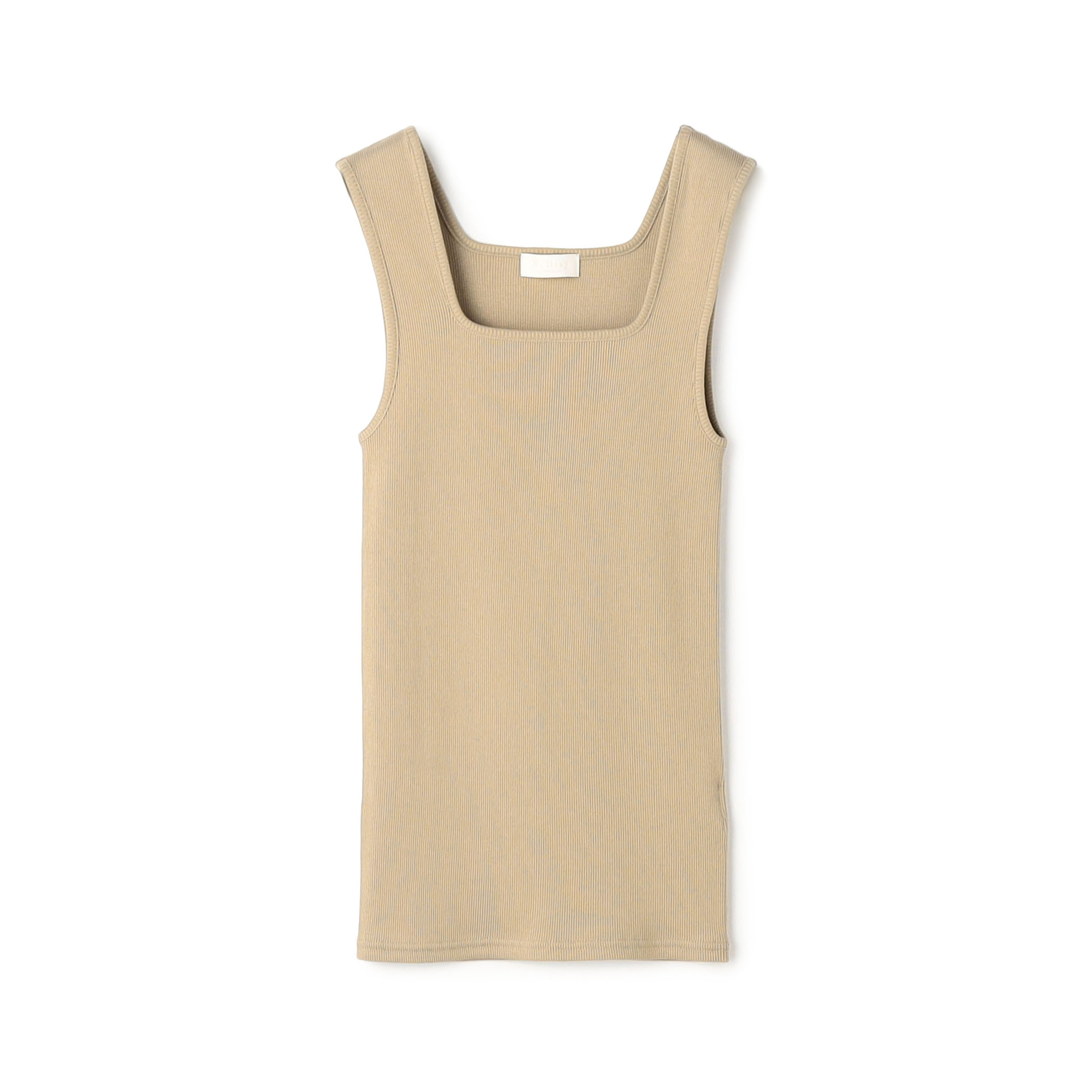 スーピマテレコ スクエアネックタンクトップ