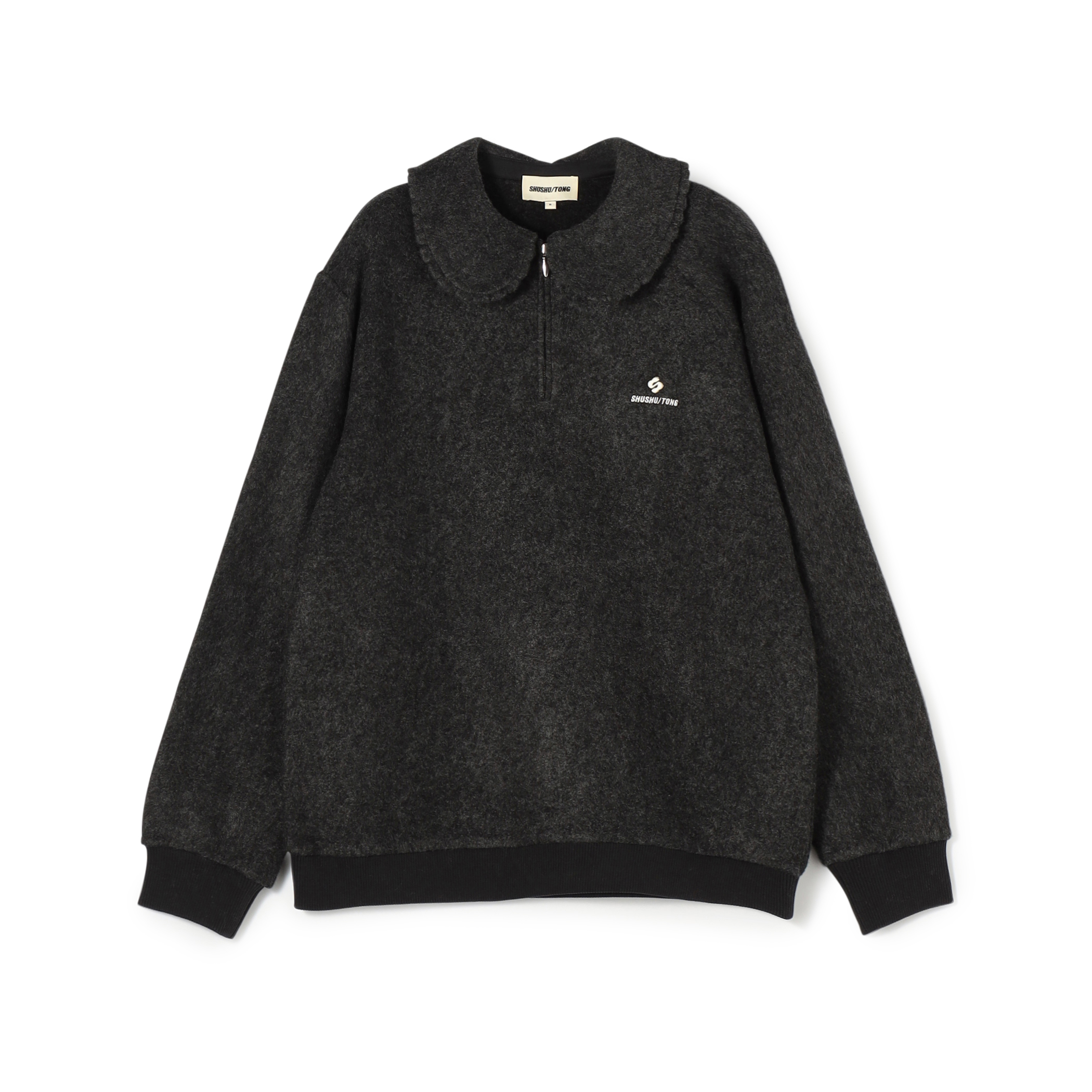 SHUSHU/TONG Doll Collar Oversized Sweatshirt