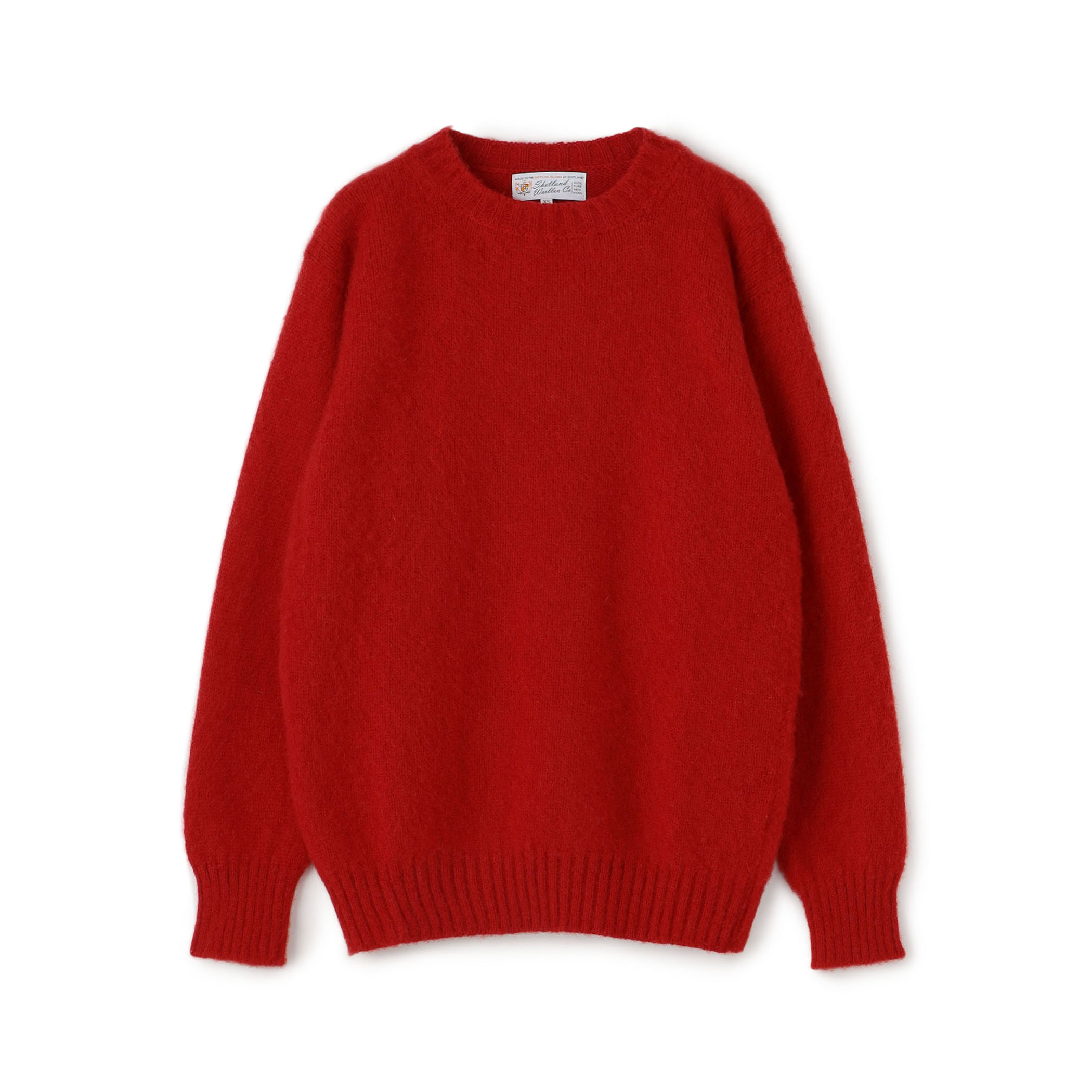 SHETLAND WOOLLEN CO. CREW NECK KNIT ウール クルーネックニットプル