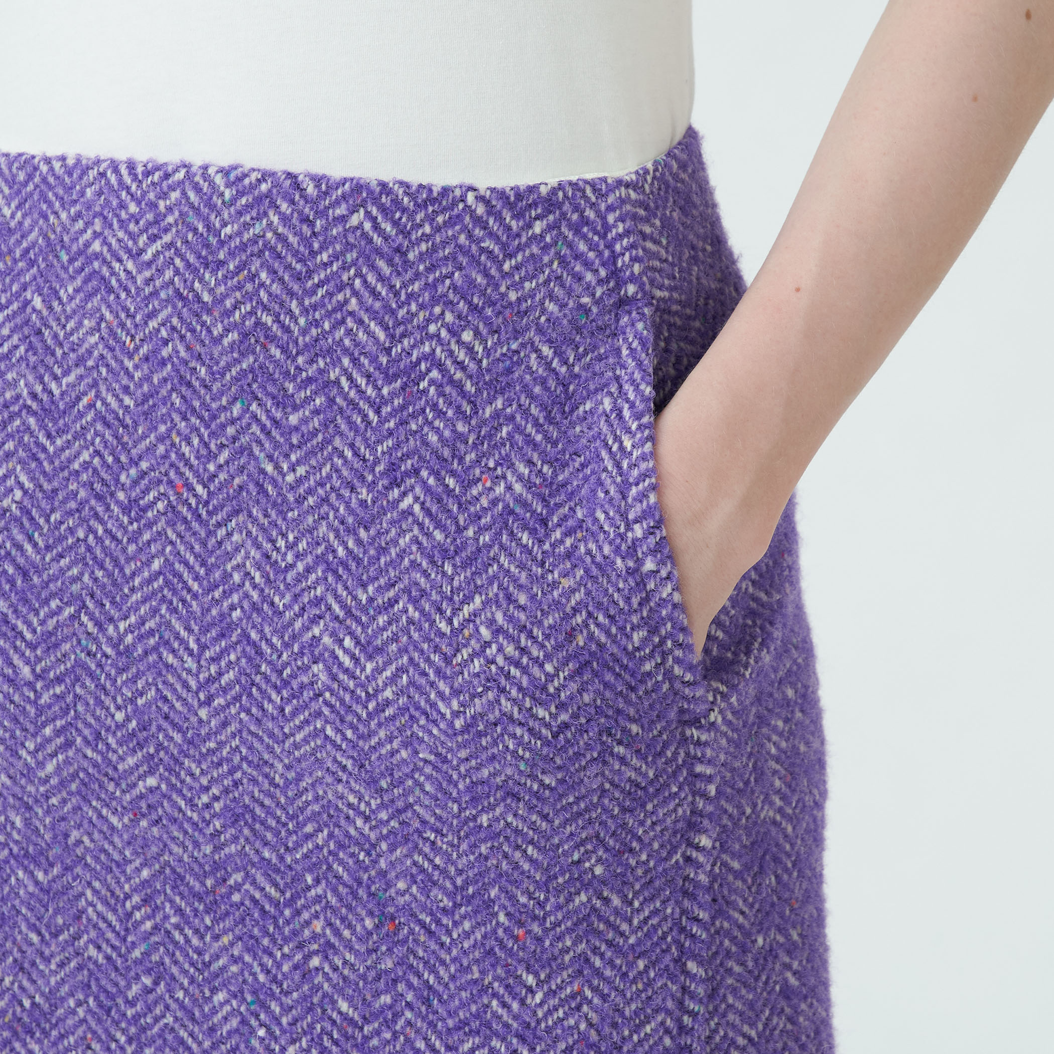 ヘリンボーンツイード ミニスカート｜トゥモローランド 公式通販