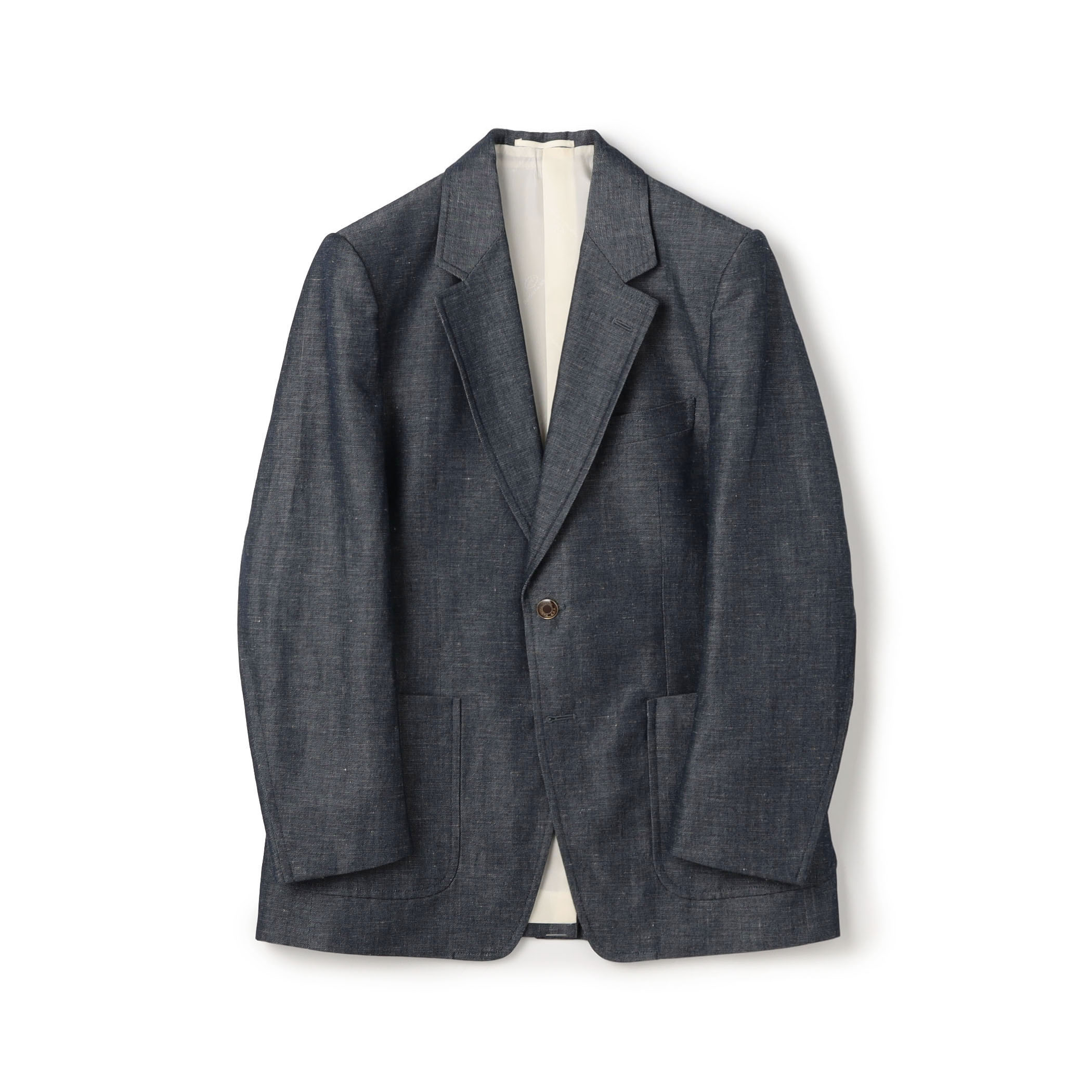 ウールリネン シングルブレステッド2Bジャケット DORMEUIL