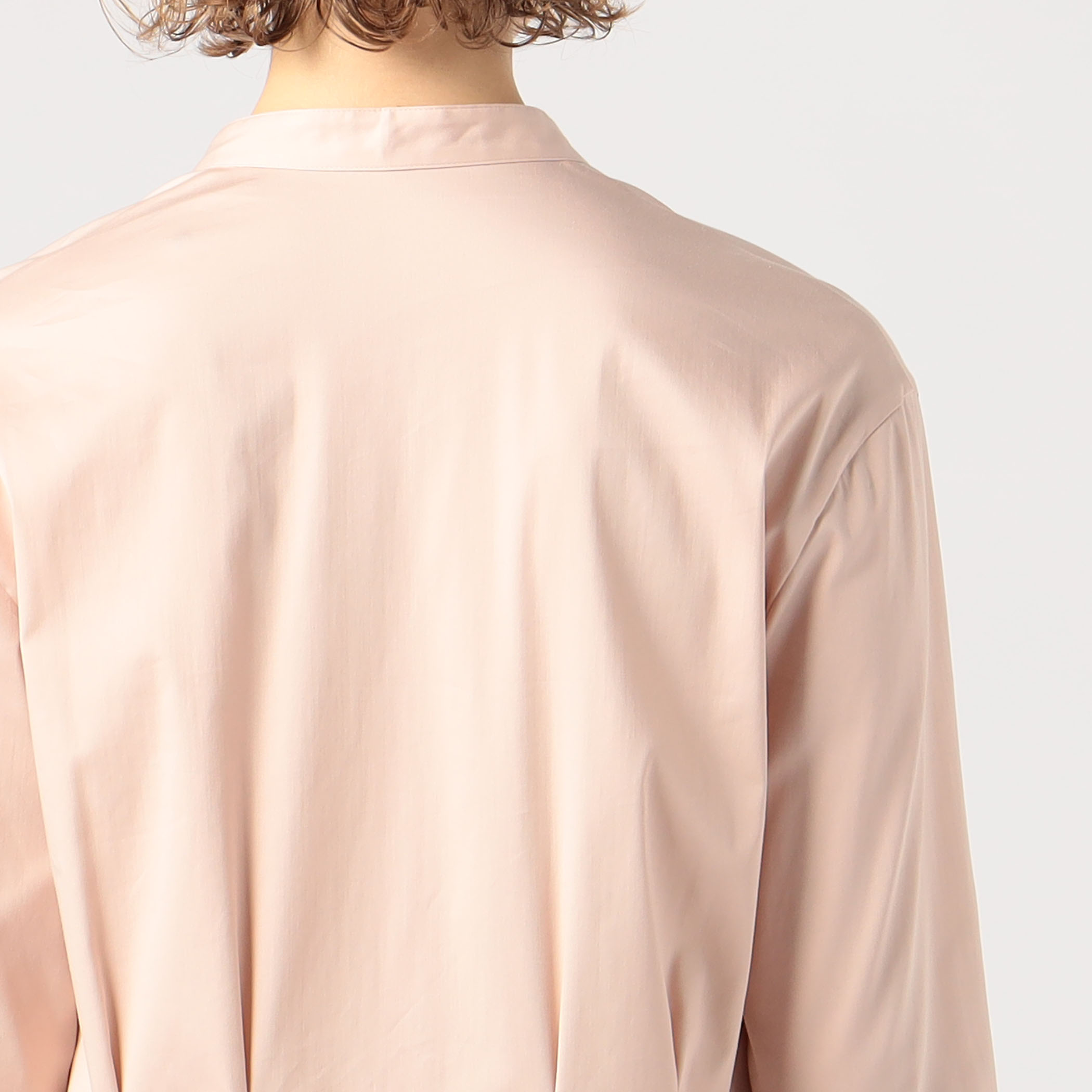 DES PRES デプレ ソフトストレッチサテン ロングシャツワンピース ハイカウントサテン ロングシャツワンピース｜トゥモローランド