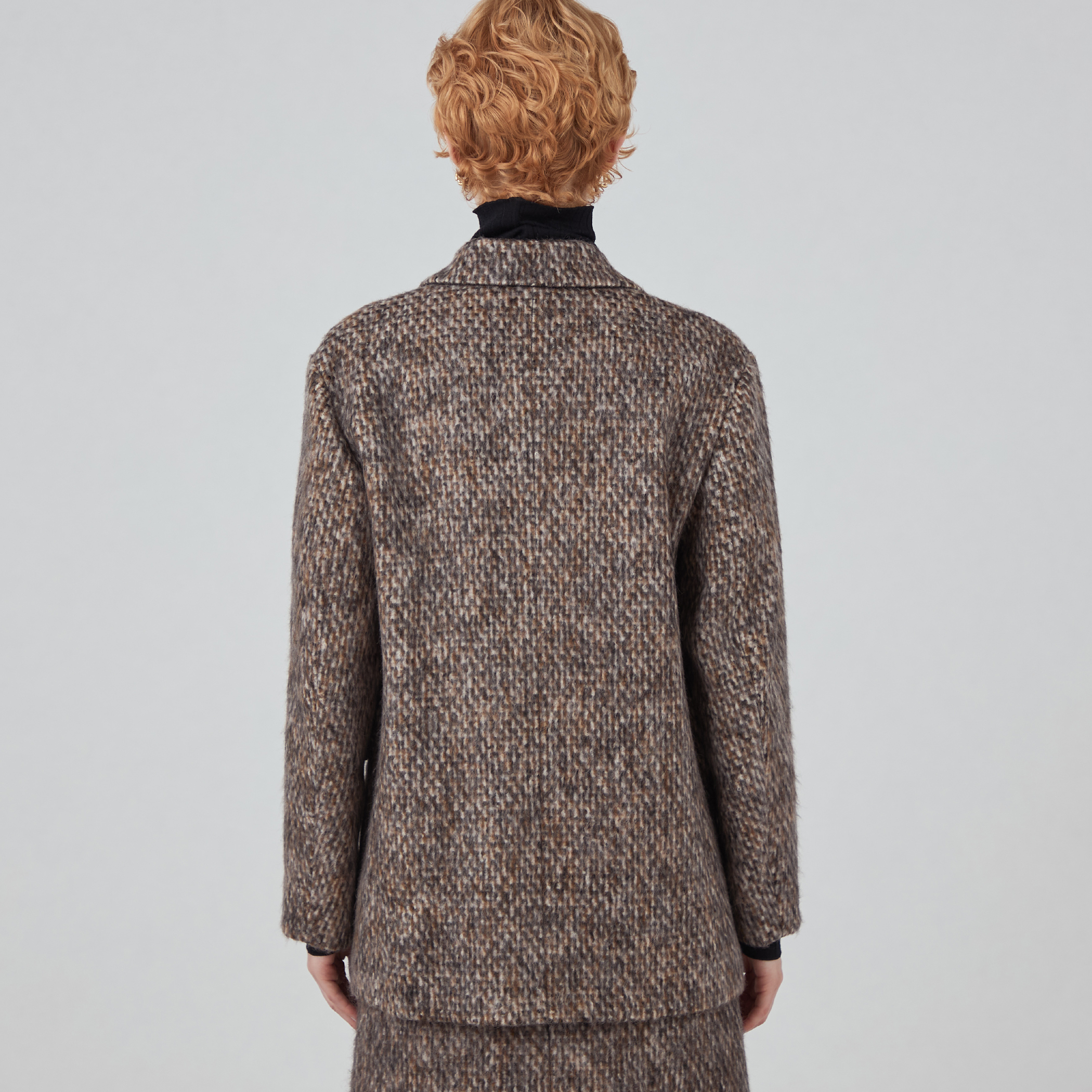 モヘヤミックスシャギー ダブルブレストジャケット