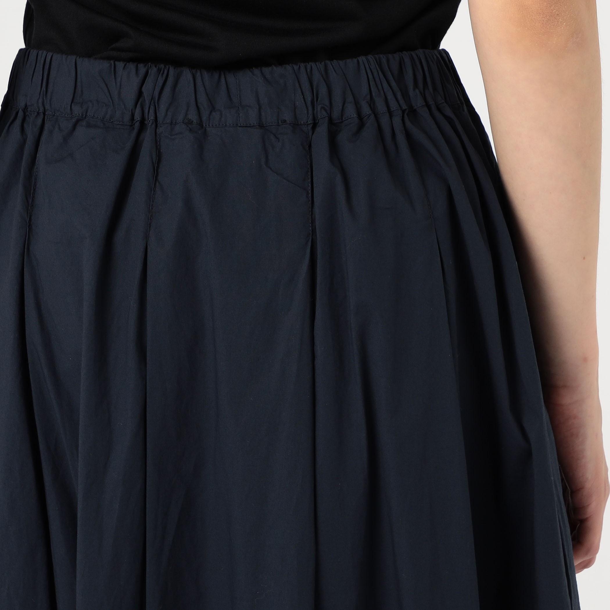 KristenseN DU NORD　黒 スカート KristenseN DU NORD コットンストレッチ ギャザースカート