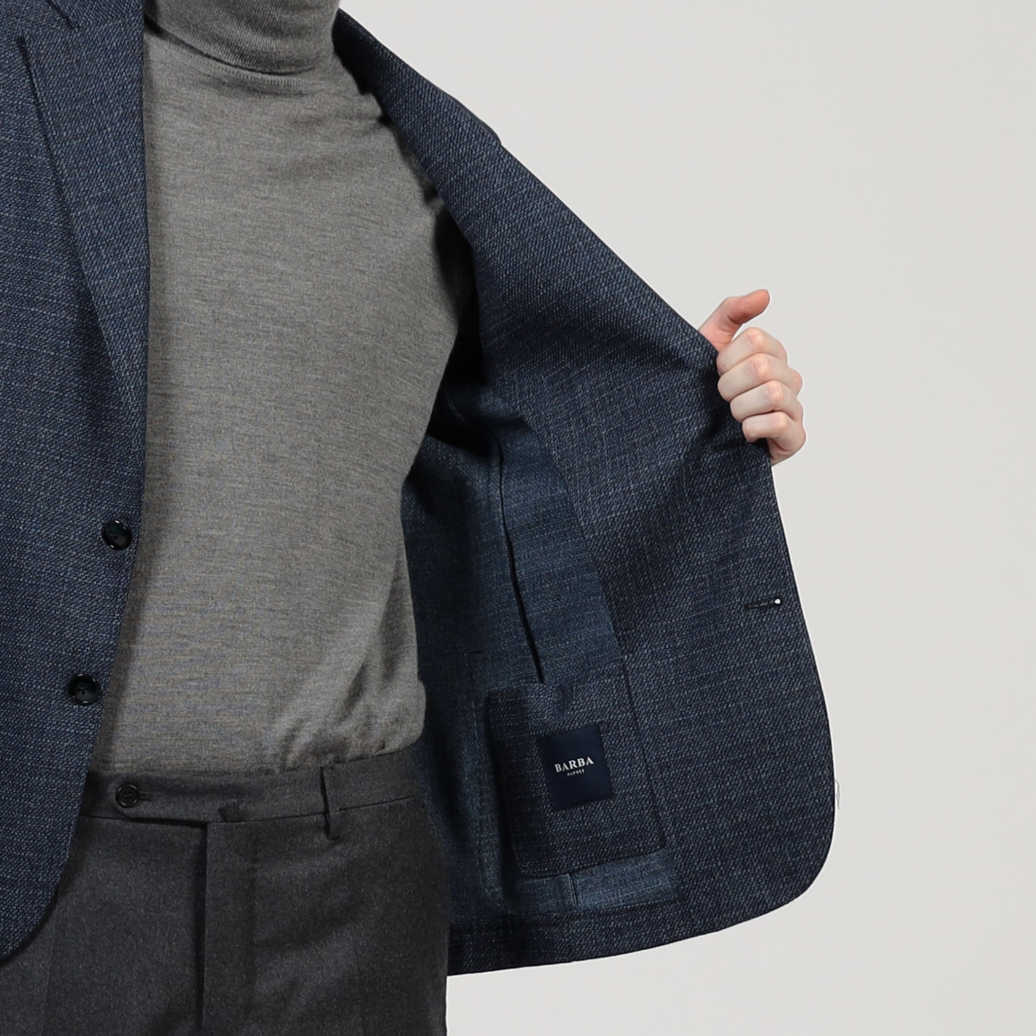 BARBA ジャケット サイズ46 BARBA EASY J1 ウール シングルブレステッド2Bジャケット