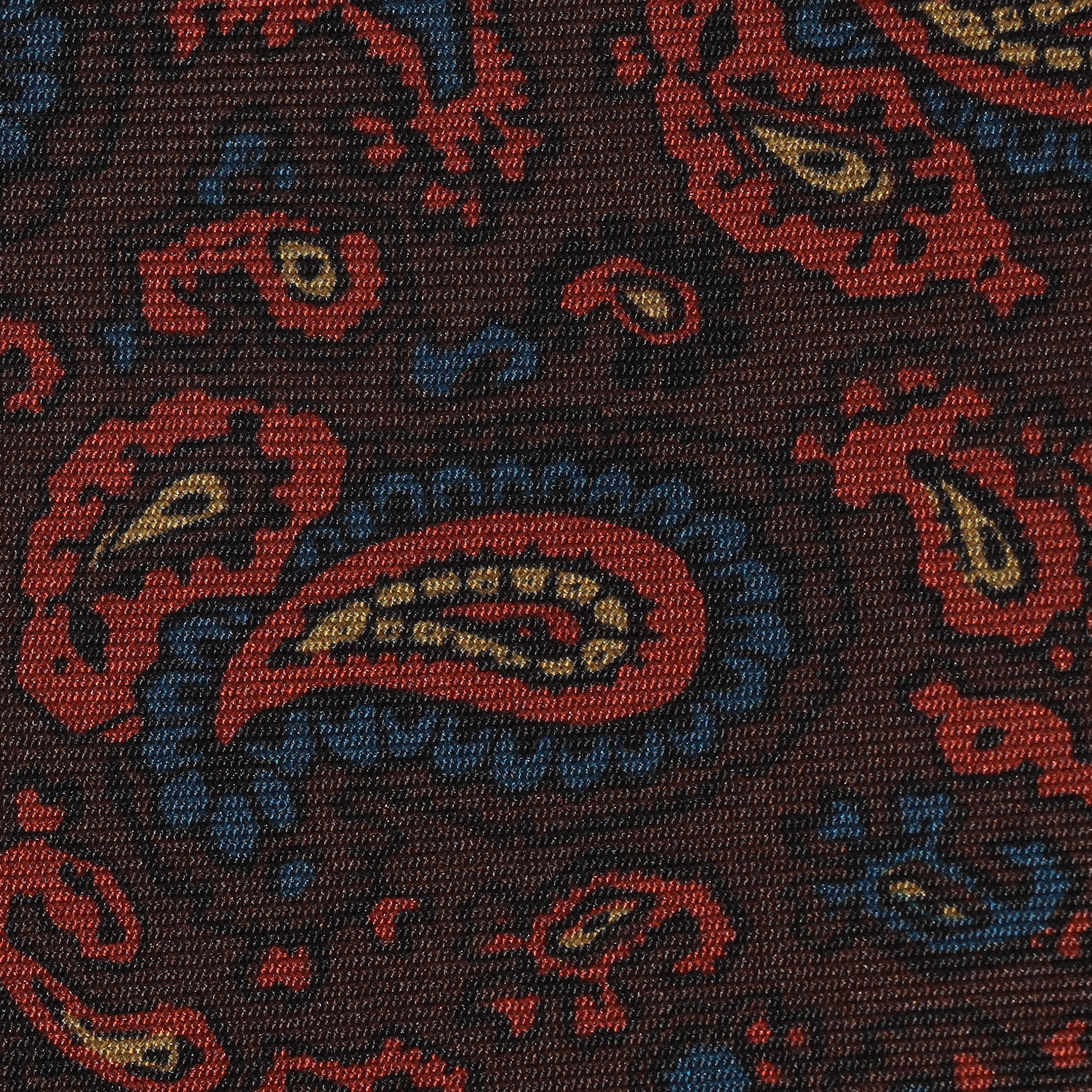 ERRICO FORMICOLA シルクプリント ペイズリー柄ネクタイ