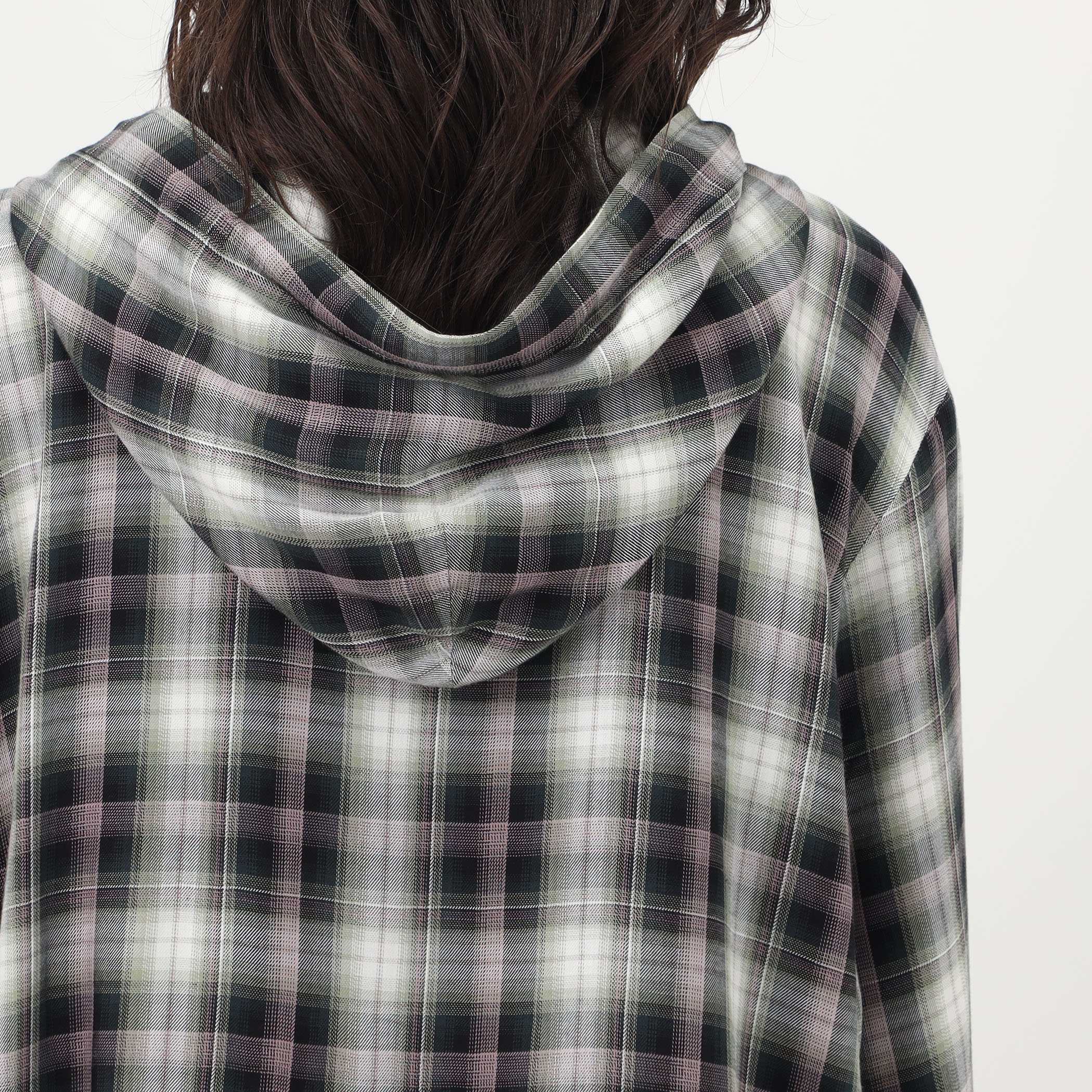 Acne Studios チェック フーデッドオーバーシャツ｜トゥモローランド