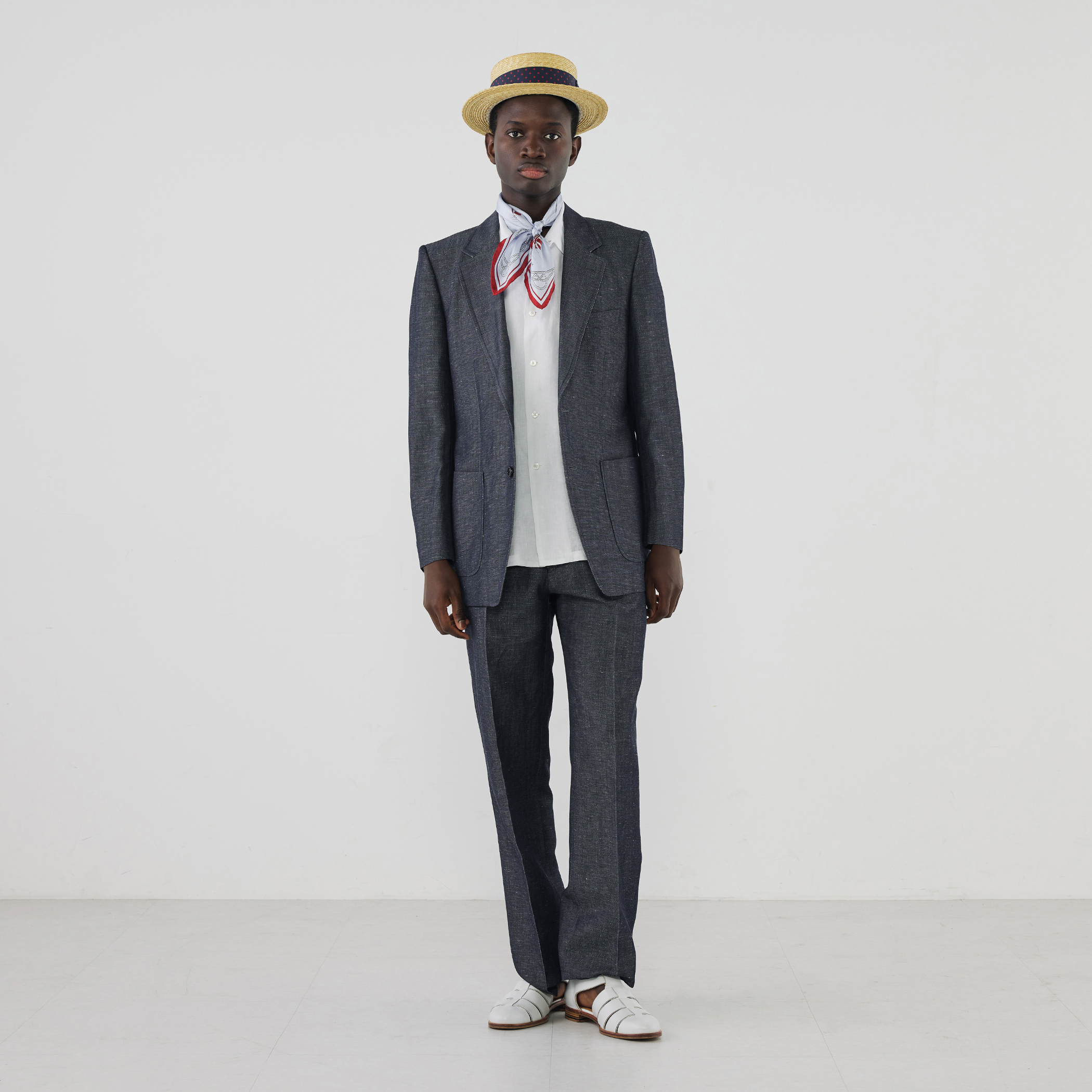ウールリネン 1プリーツスラックス DORMEUIL｜トゥモローランド 公式サイト