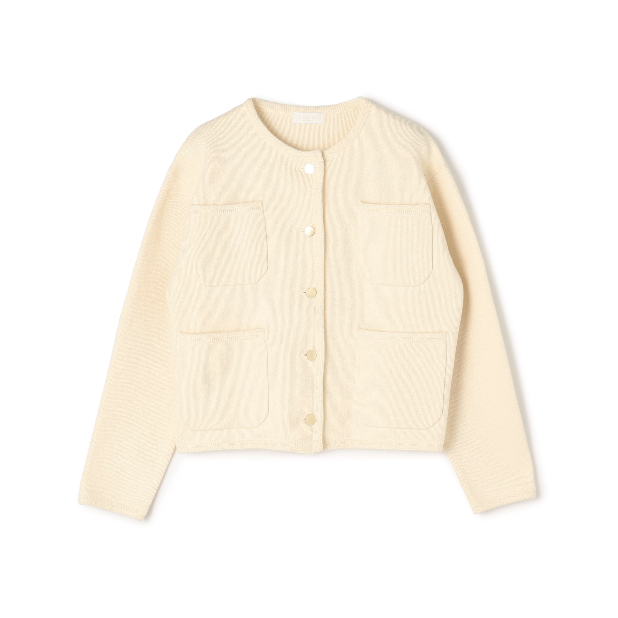 Ballsey コットンポリエステルダブルフェイス 4ポケットカーディガン コットンポリエステルダブルフェイス 4ポケットカーディガン