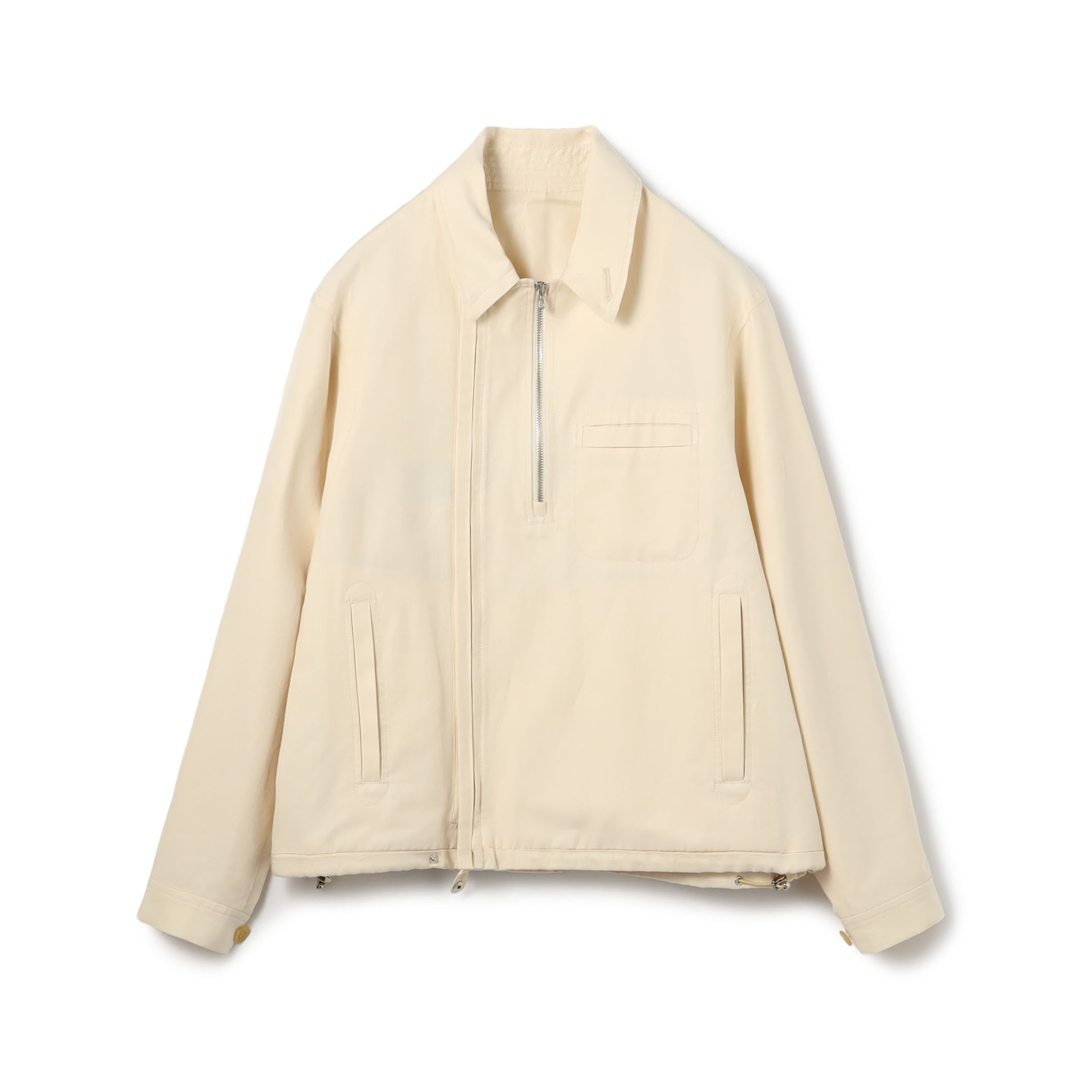 コットンシルクグログラン ライダースブルゾン