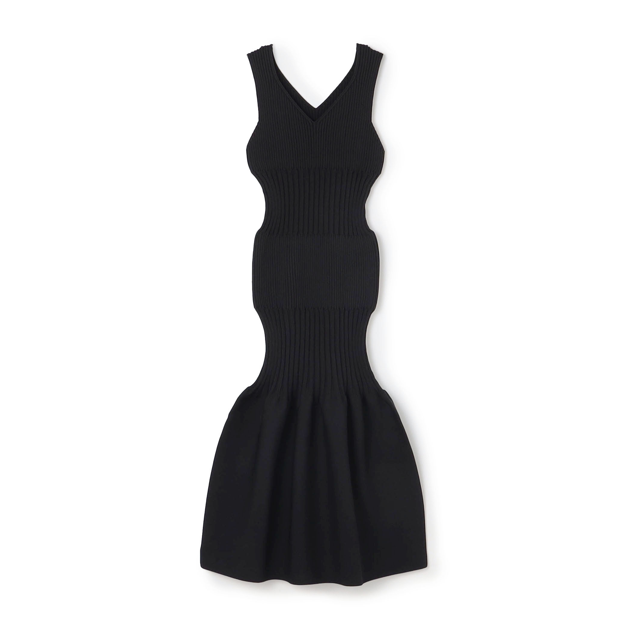 CFCL FLUTED V-NECK DRESS