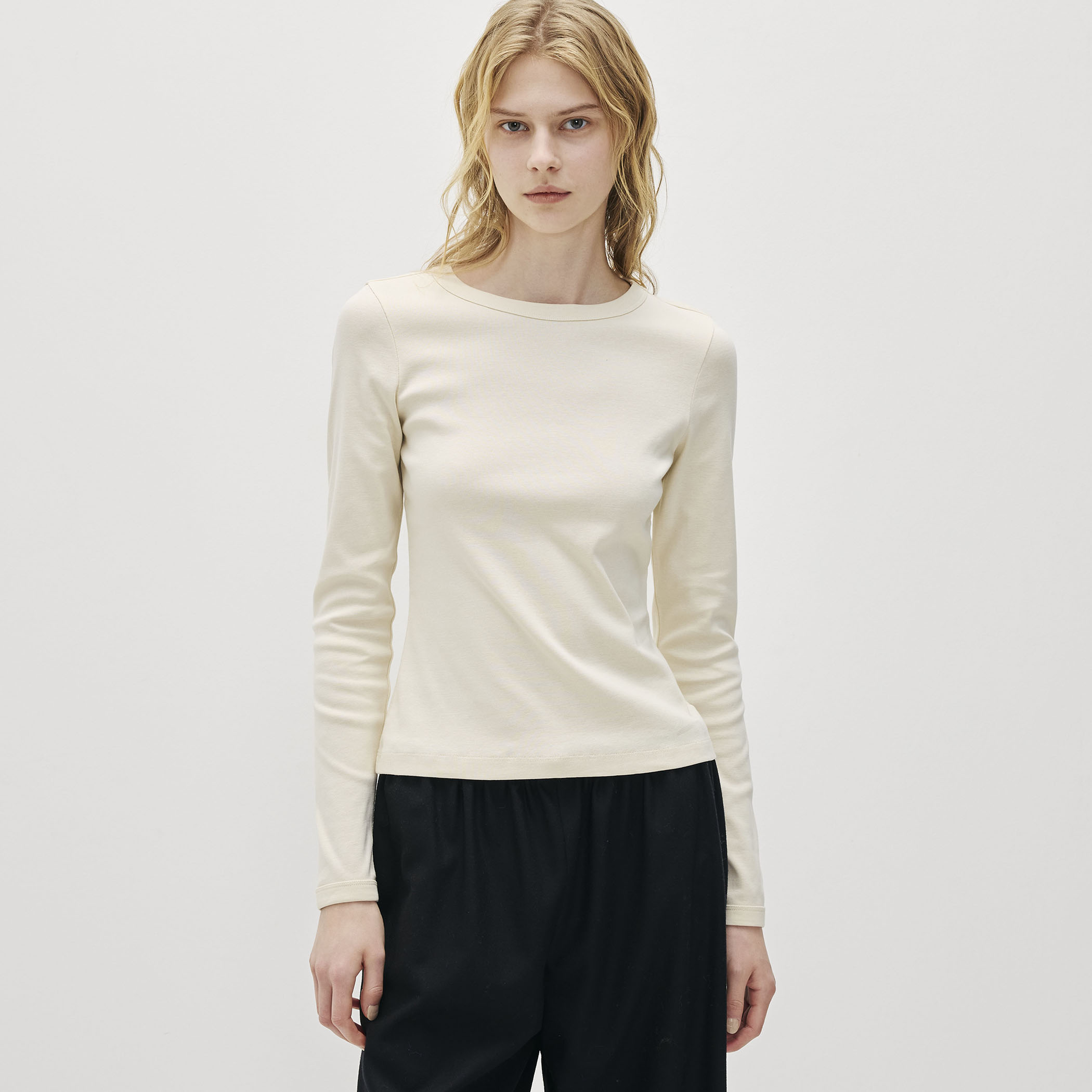 FLORE FLORE MAX TEE コットン ロングスリーブTシャツ