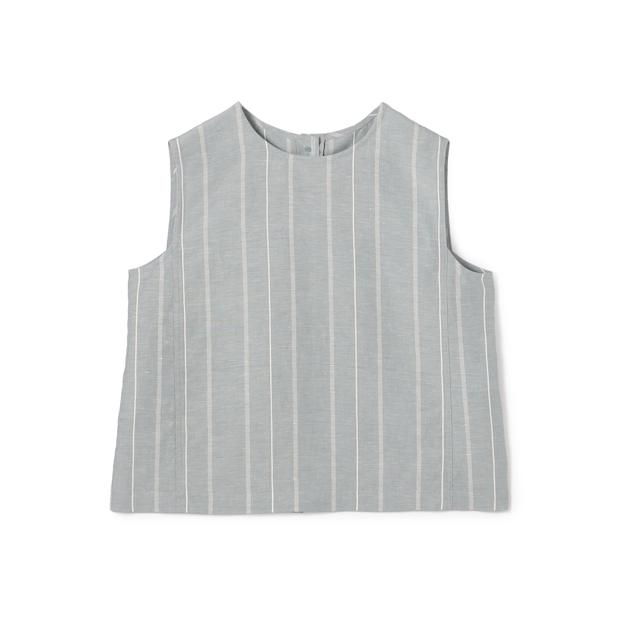 リネンキュプラシルクコンパクト 2-wayノースリーブブラウス