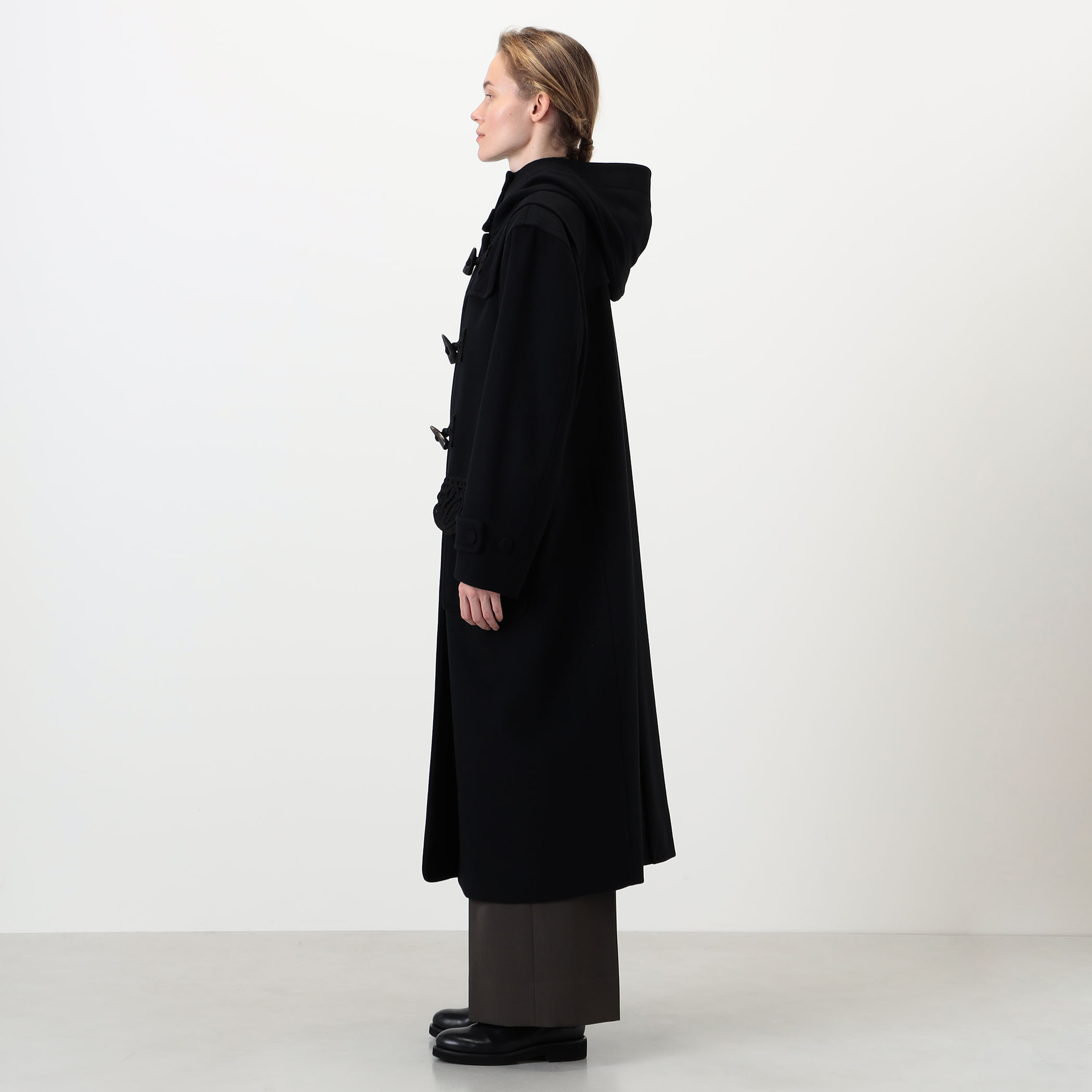 Mame Kurogouchi Cording Embroidery Duffle Coat エンブロイダリー