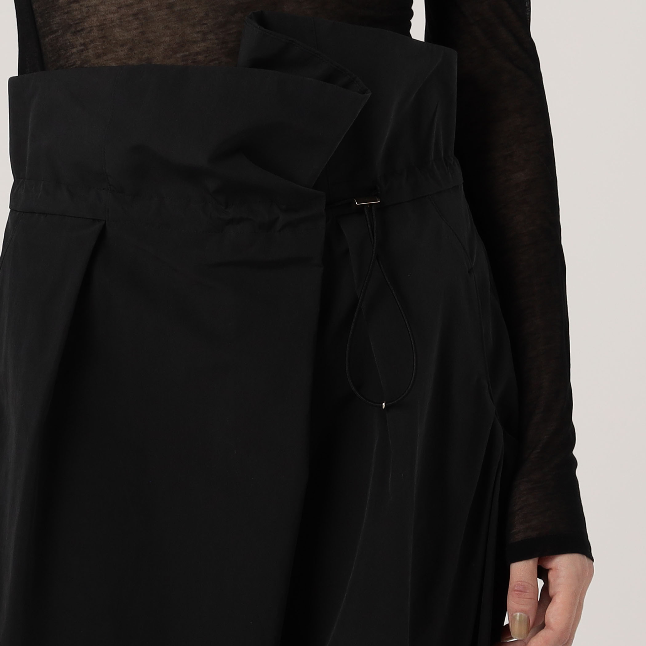 Mame Kurogouchi Split Yarn High Waisted Drawstring Trousers