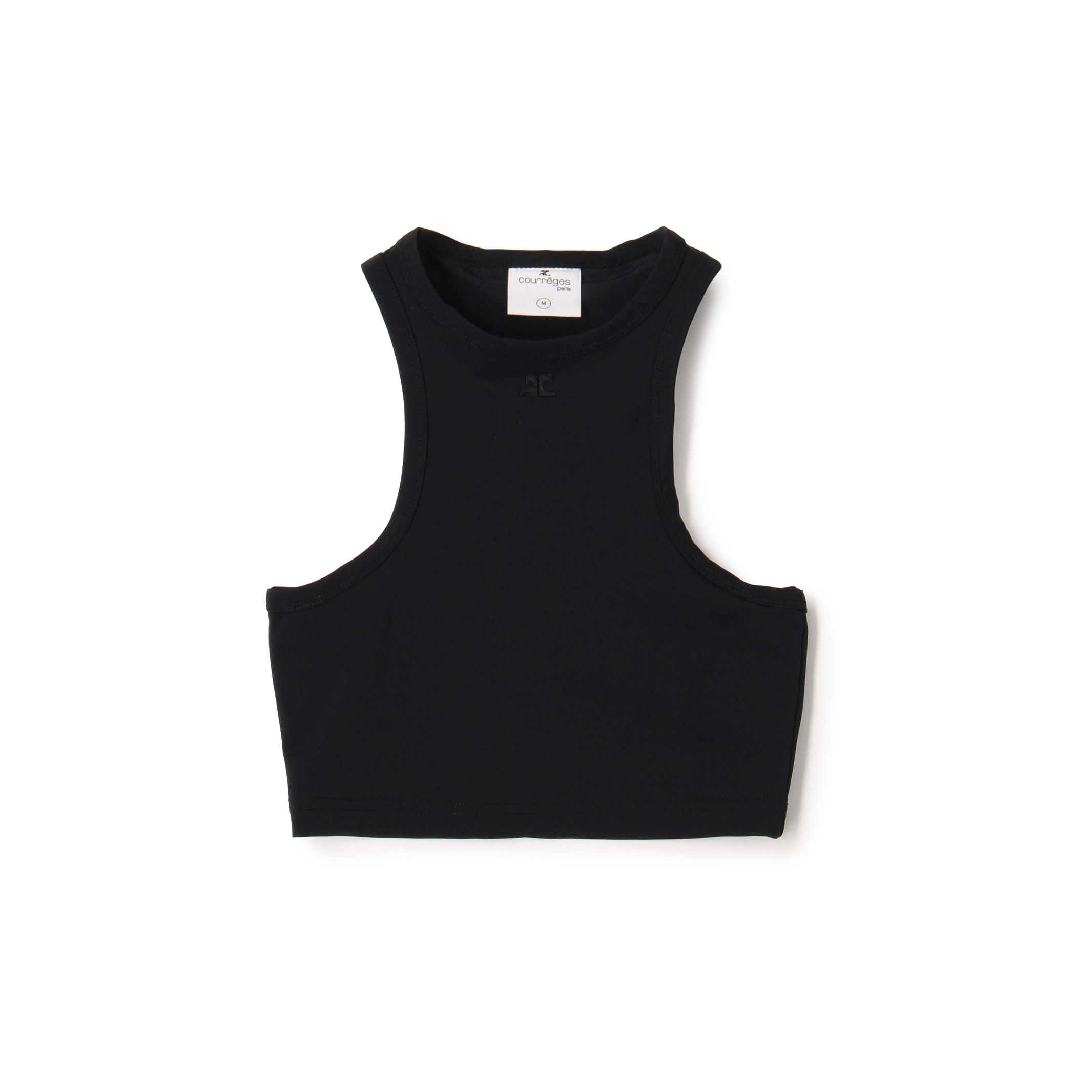 Courr&egrave;ges JERSEY BRA ナイロンポリウレタン クロップドタンクトップ