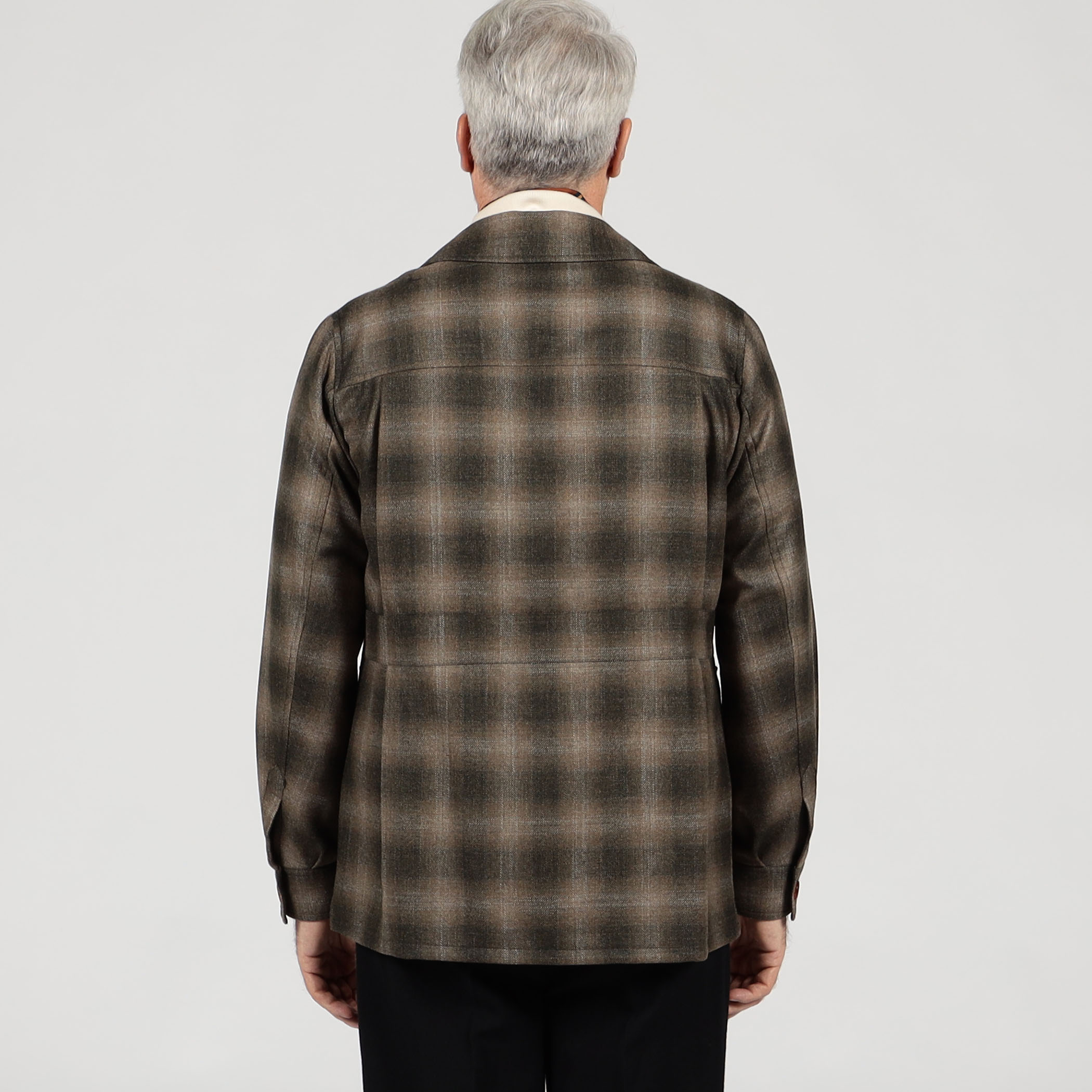 ウールカシミヤシルク ダブルポケット シャツジャケット SILKAIR LORO