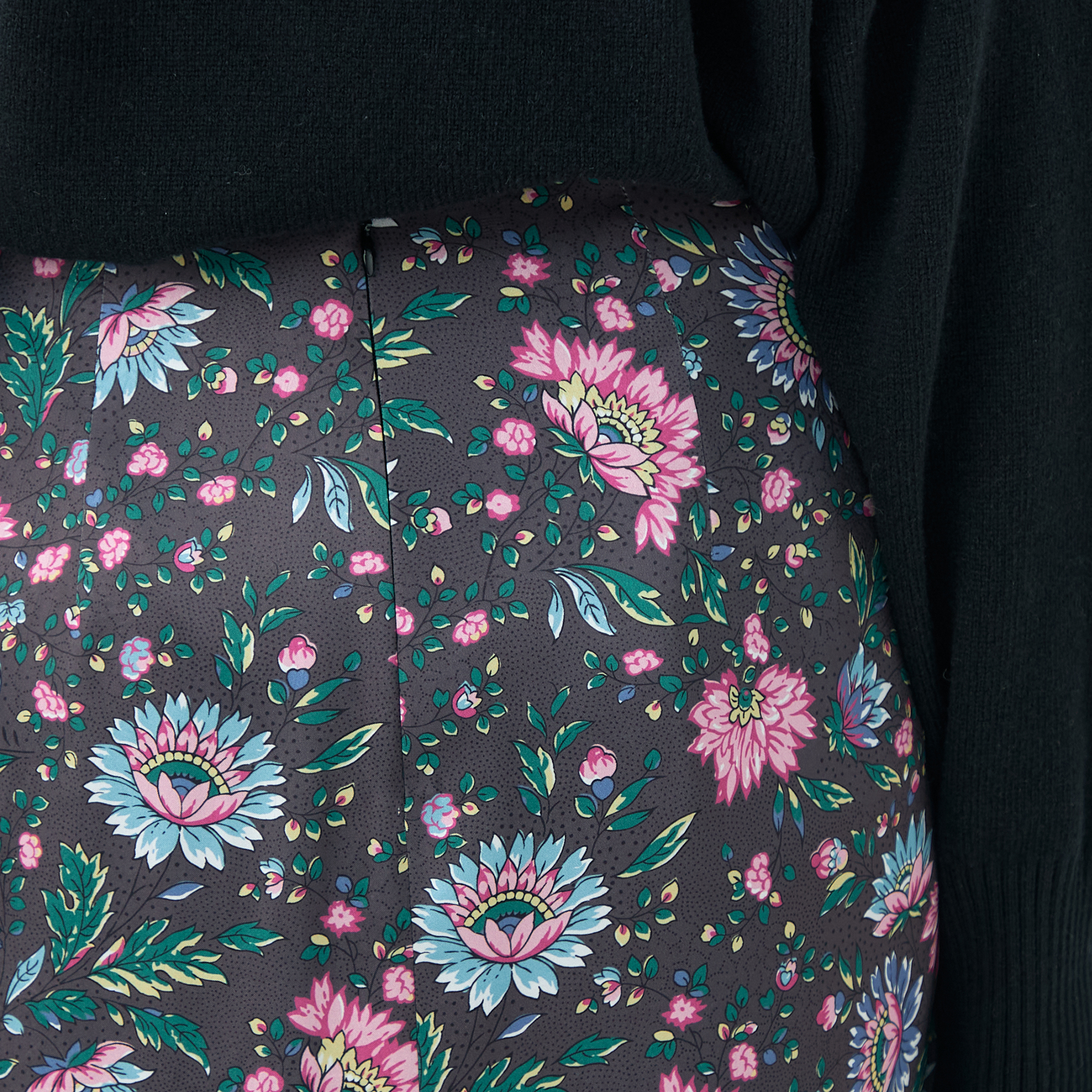 ポリエステルサテンプリント ソフトマーメイドスカート