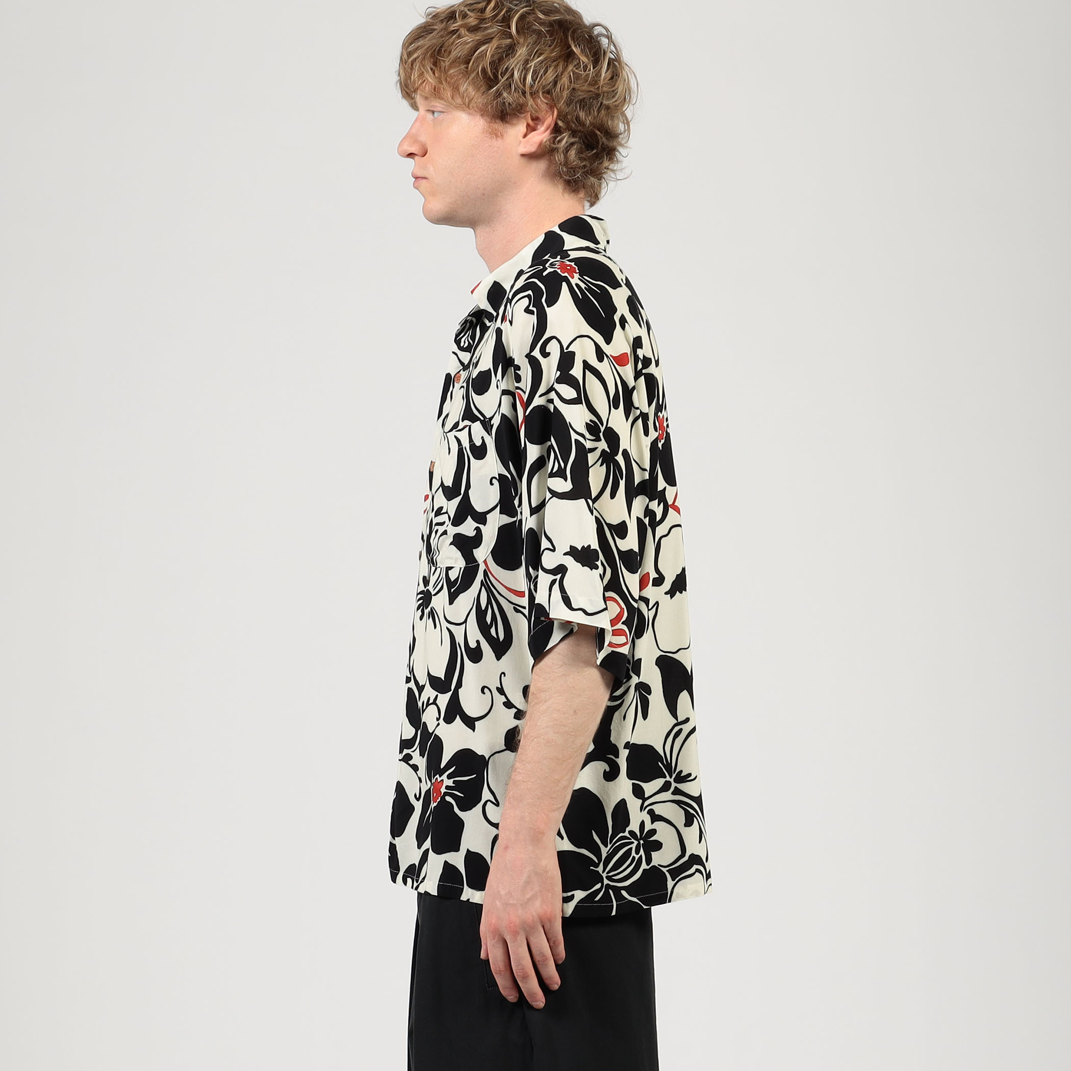 別注】m's braque レーヨンオープンカラー ハーフスリーブシャツ