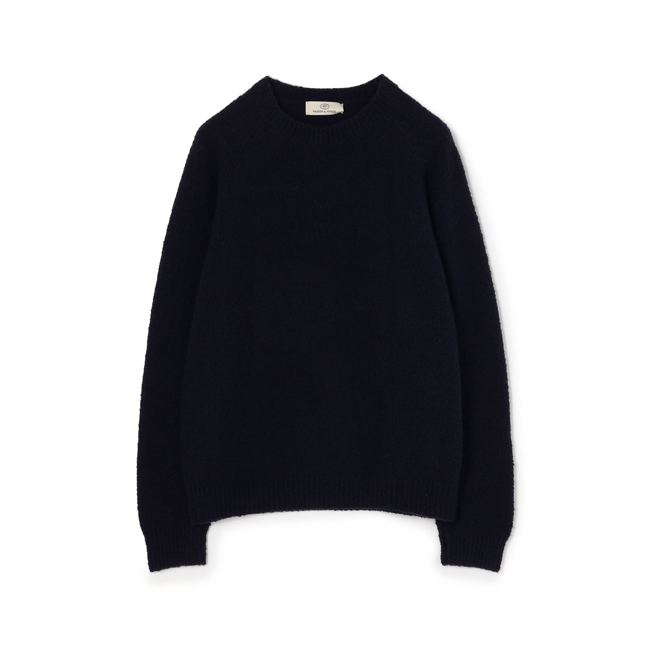 スーパーファインメリノウール ブークレヤーン クルーネックプルオーバー