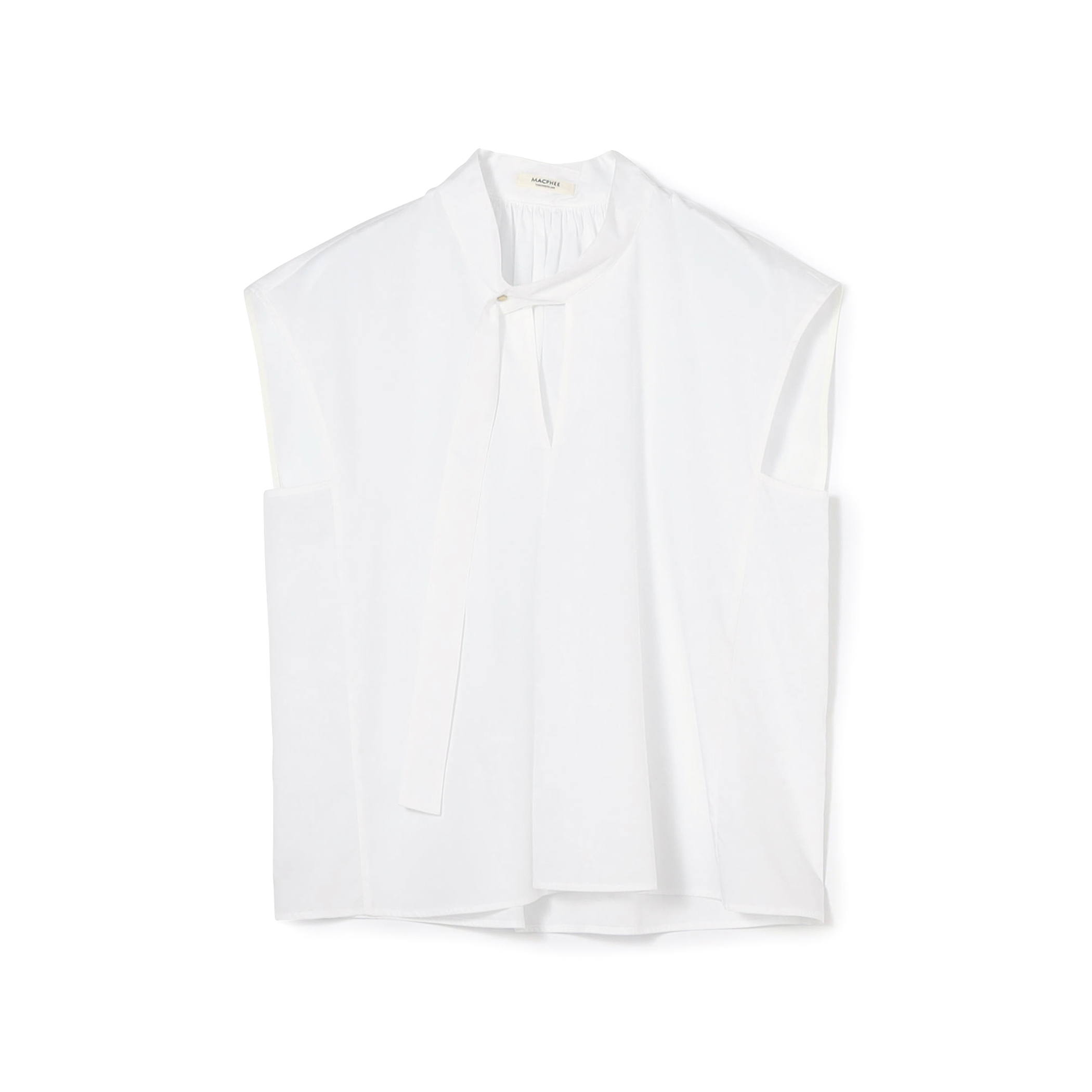 コットンブロード タイブラウス