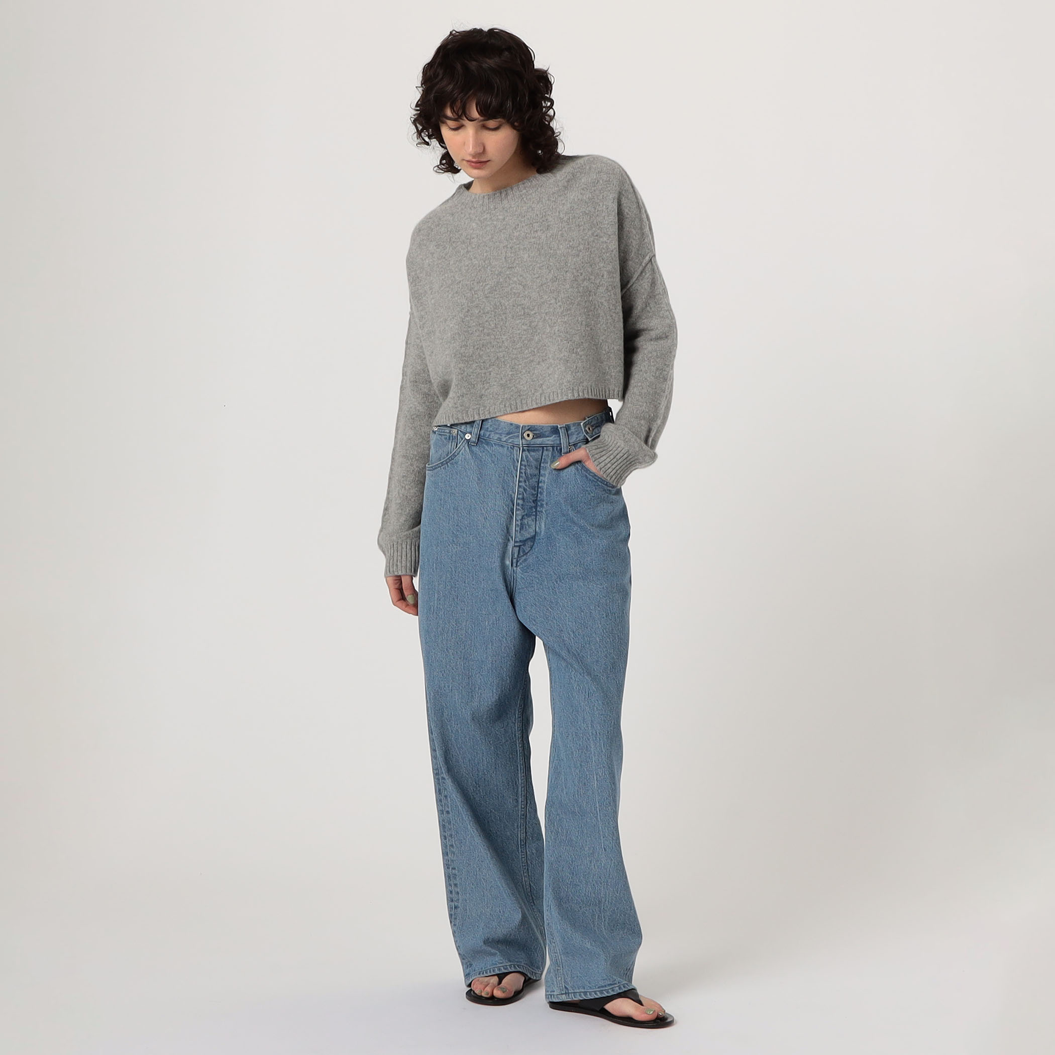 Acne Studios ウールカシミヤ クロップドニット