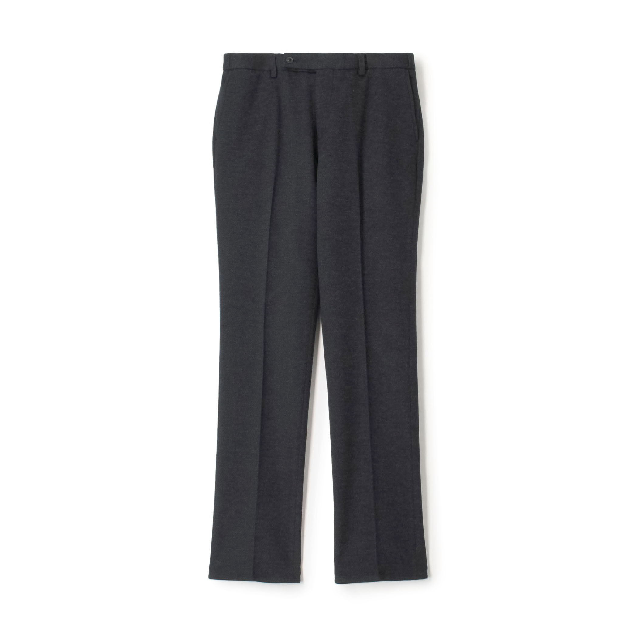 ウールコットン ダブルジャガード ノープリーツシャーリングパンツ
