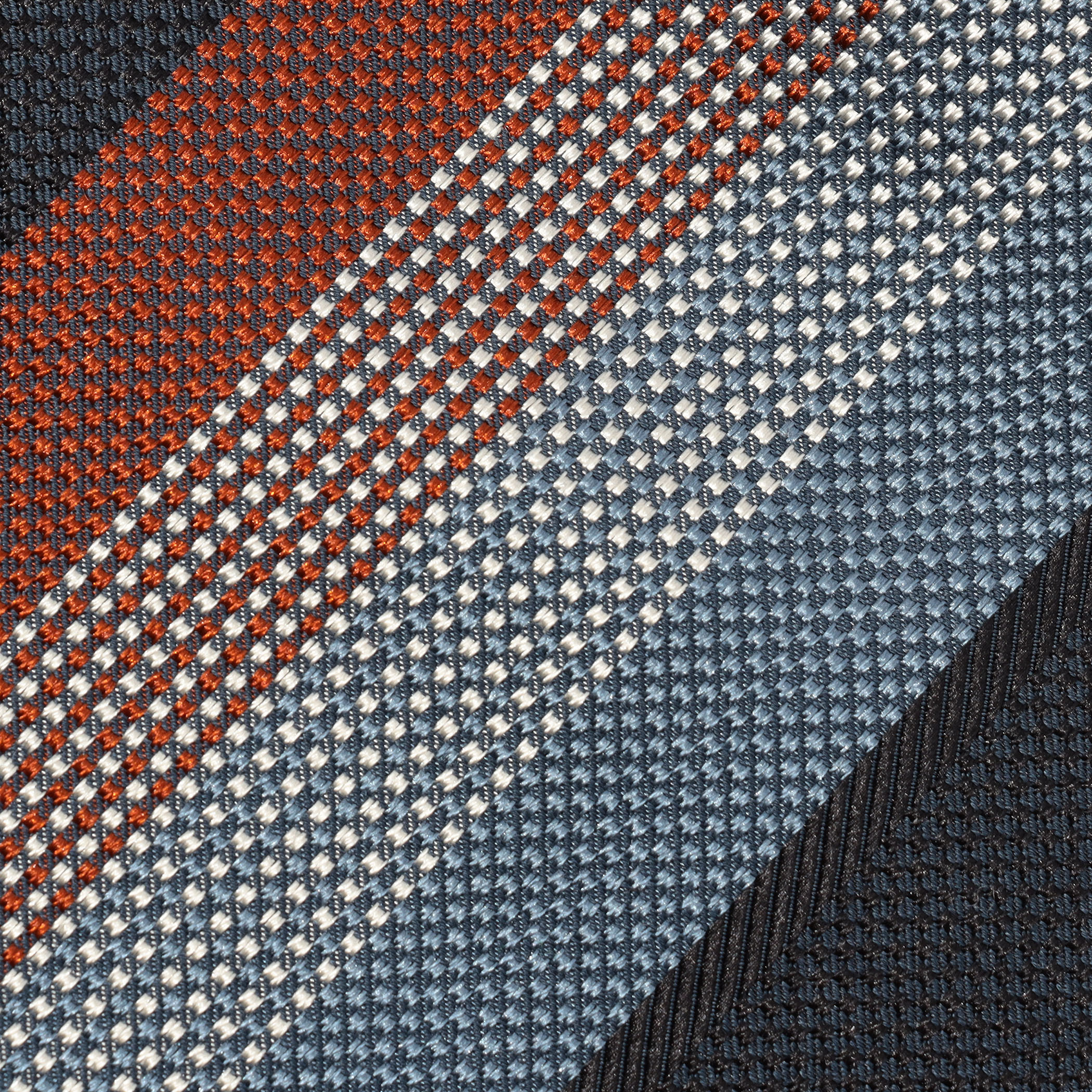 STEFANO BIGI コットンシルク レジメンタルストライプ ネクタイ