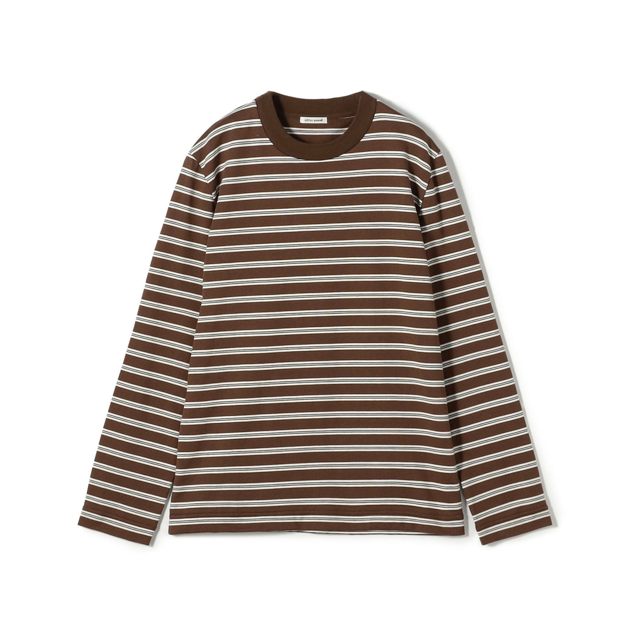 edition pourell コンパクトコットン ボーダープルオーバー