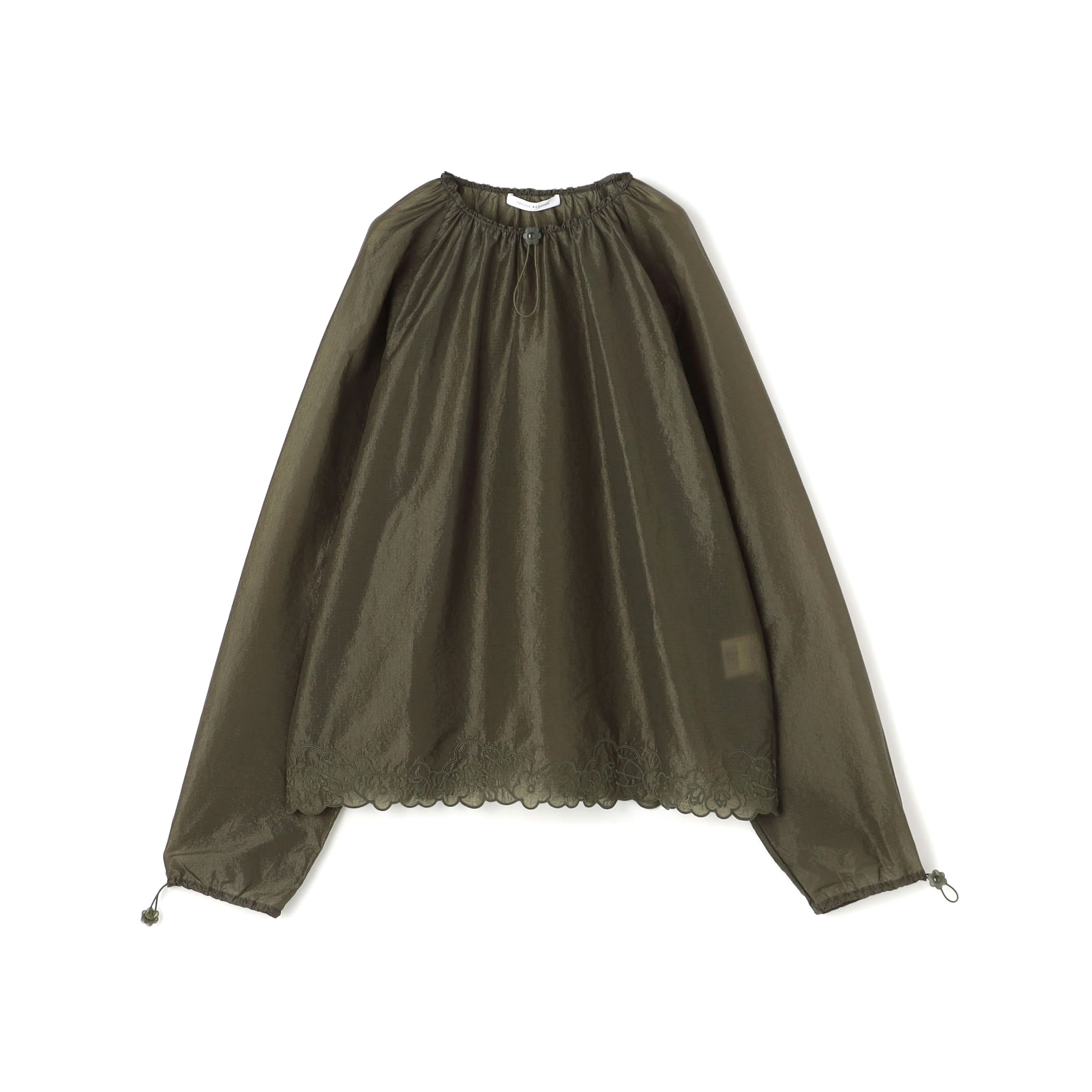CECILIE BAHNSEN BRODY TOP ナイロン ギャザーブラウス