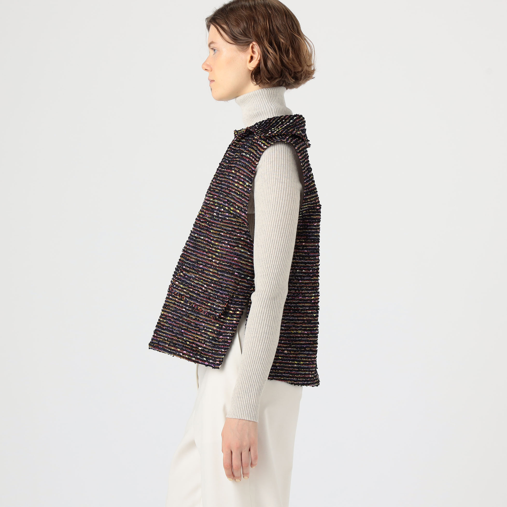 フリンジヤーンツイード スキッパーベスト｜トゥモローランド 公式通販