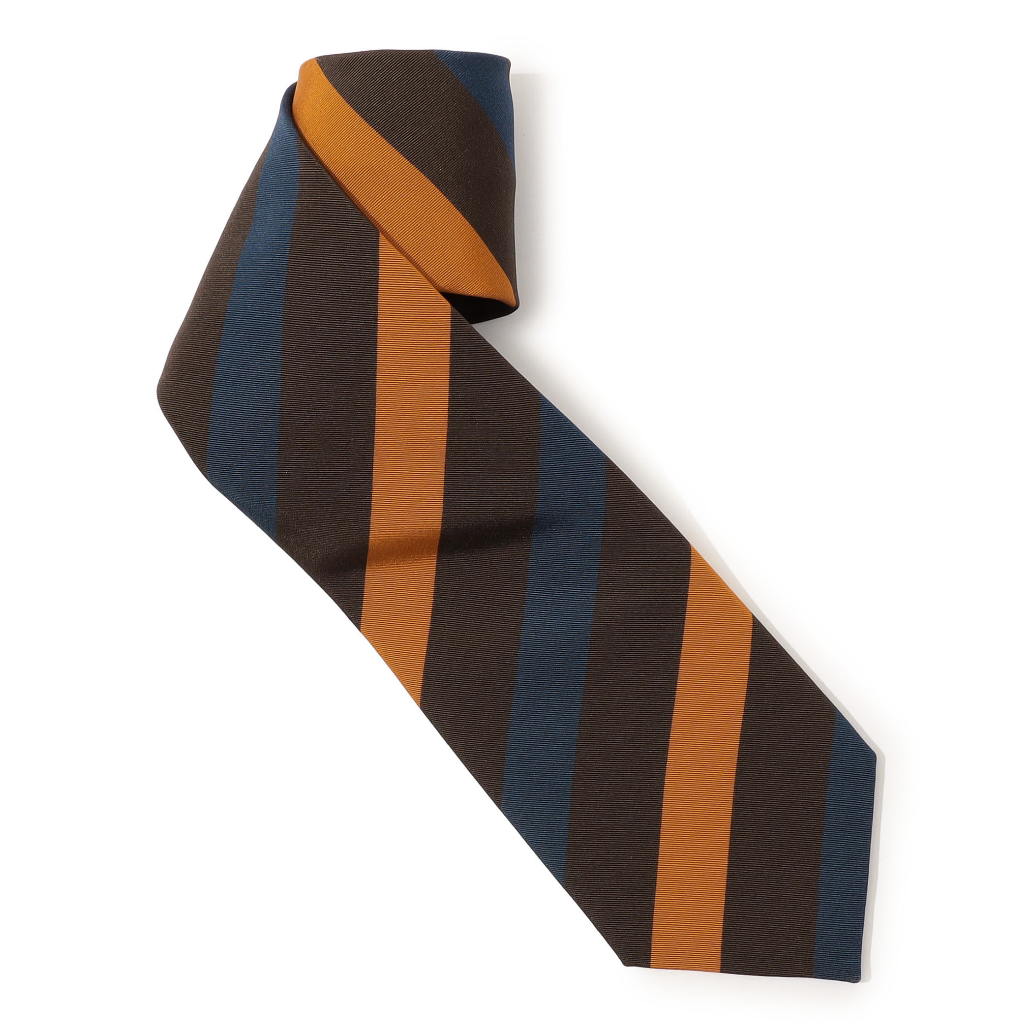 Atkinsons アイリッシュポプリン レジメンタルストライプネクタイ