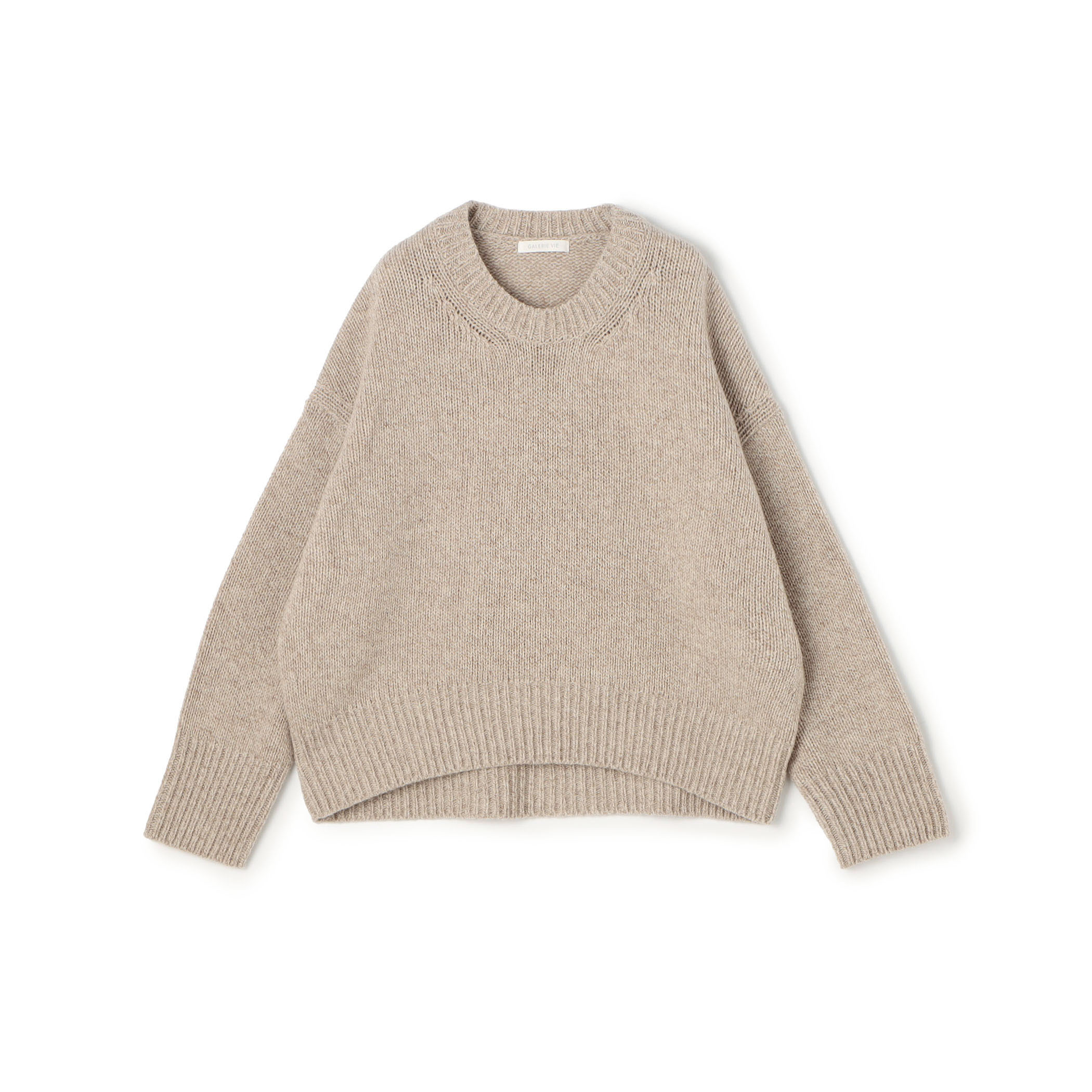 ファインウール クルーネックプルオーバー