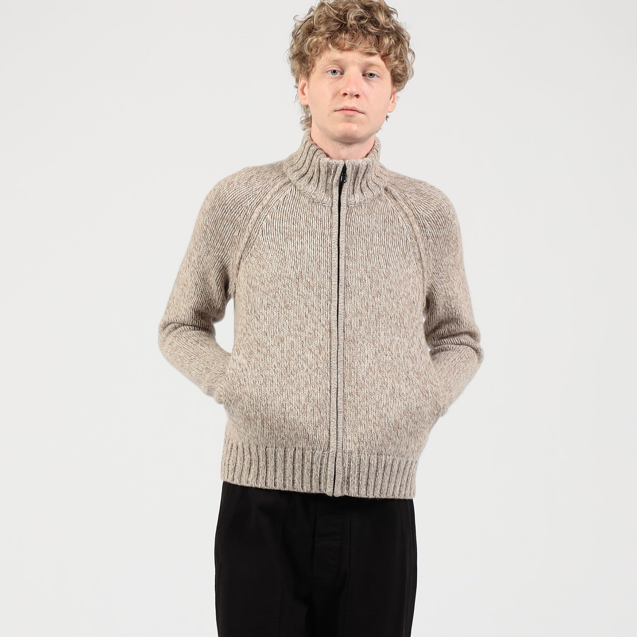 【新品未使用品】JAMES PERSE メンズ　カシミヤカーディガン　サイズ3 JAMES PERSE（ジェームスパース） カーディガン カシミヤナイロン