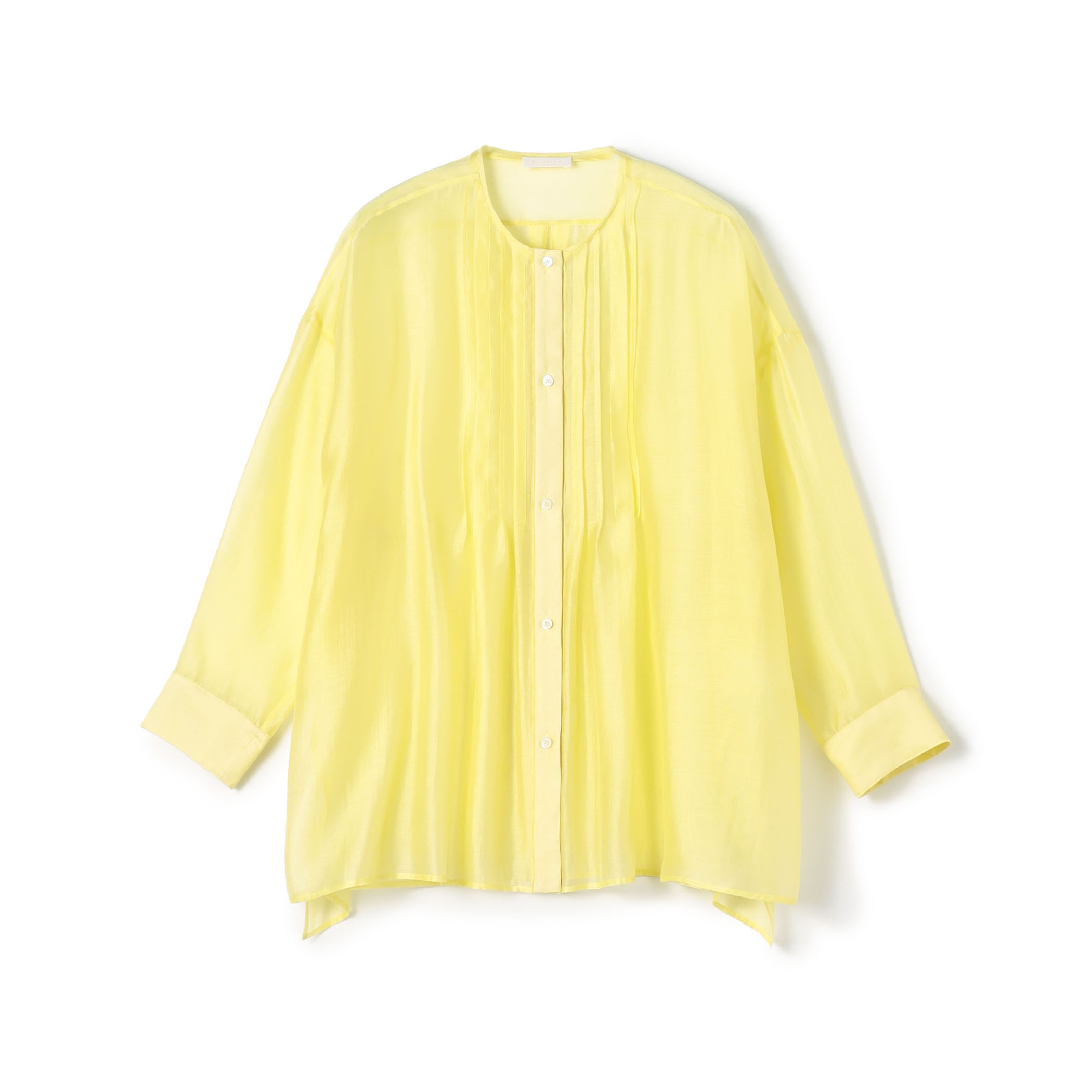 【WEB先行予約】セルロースポリエステルオーガンジー ランダムタックブラウス