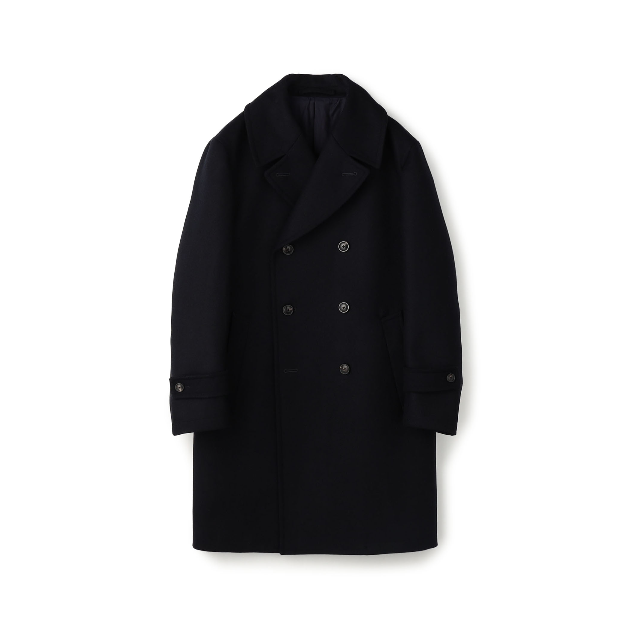 【WEB先行予約】ウールカシミヤメルトン ダブルブレステッド 6BロングPコート