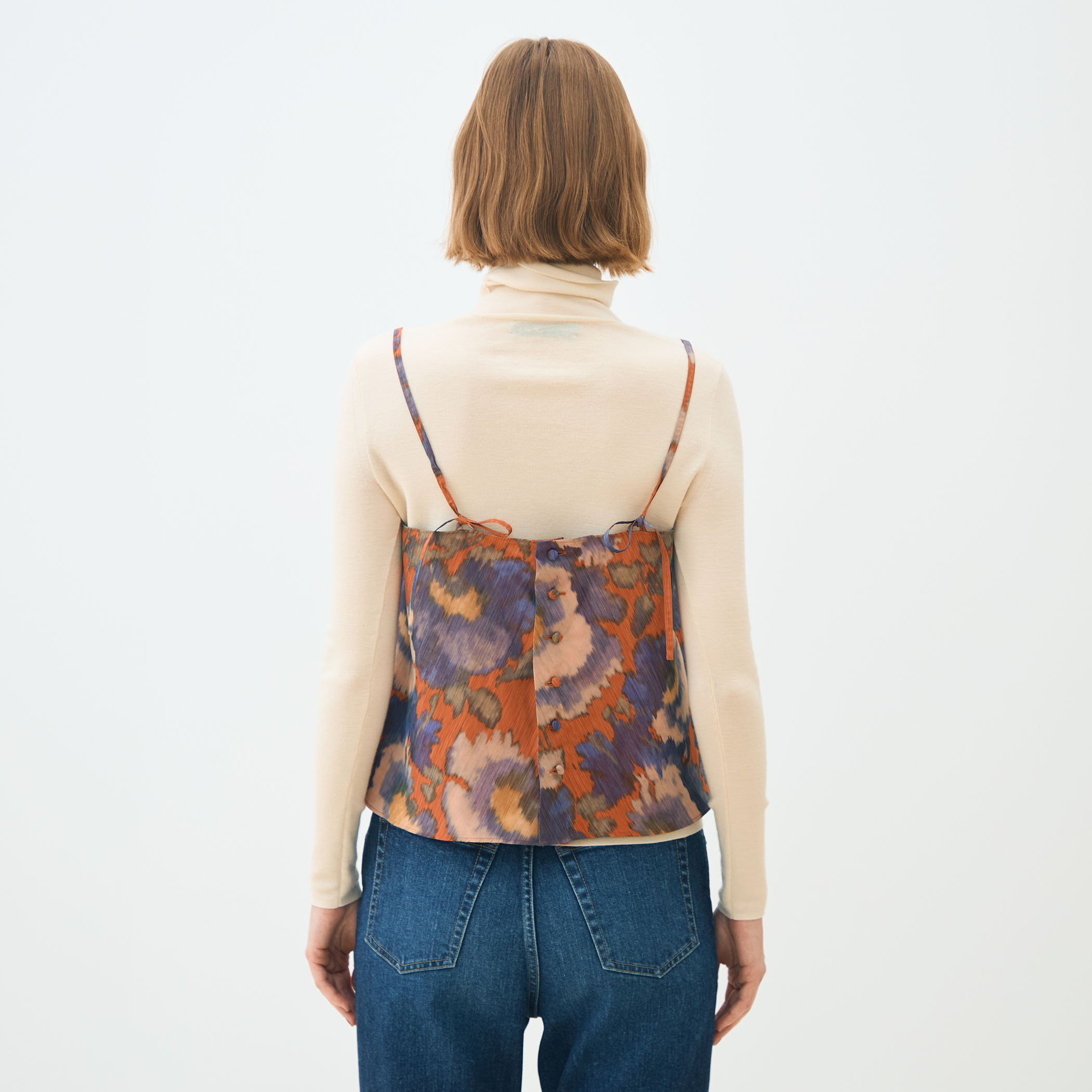 ヴァーミリオンプリント トラペーズキャミソール｜トゥモローランド