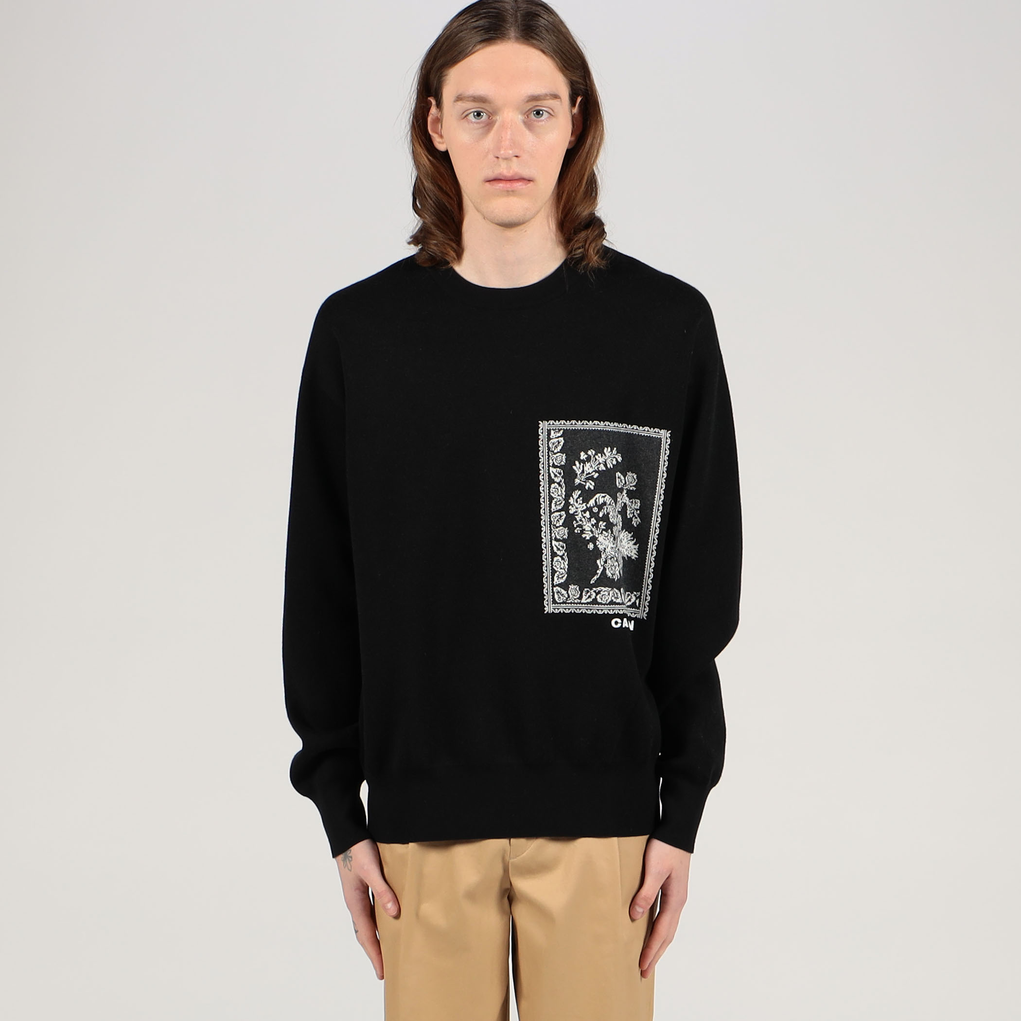 CABaN コットンカシミヤ フラワージャカードプルオーバー