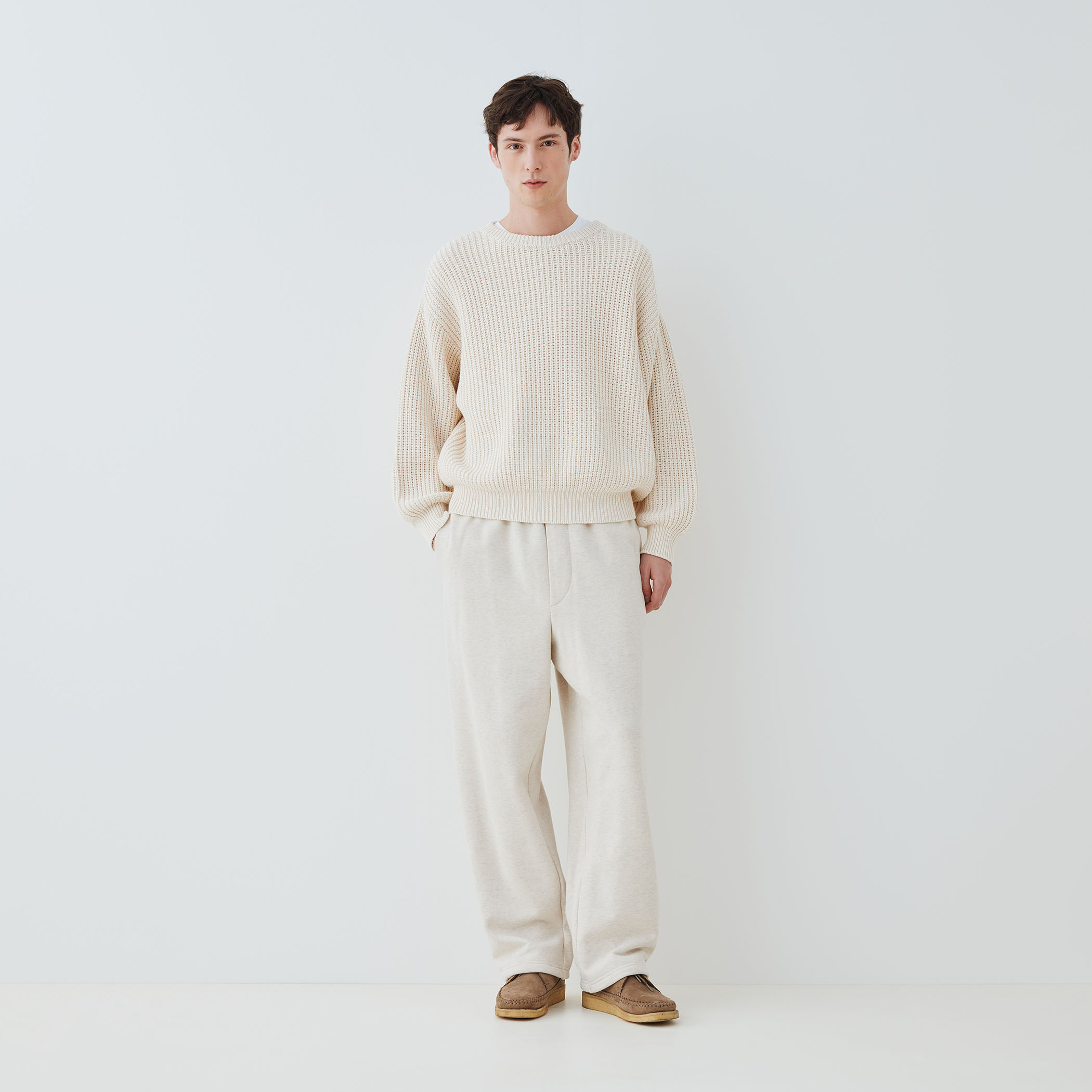 □フィッシャーマンズリブ クルーネックプルオーバー