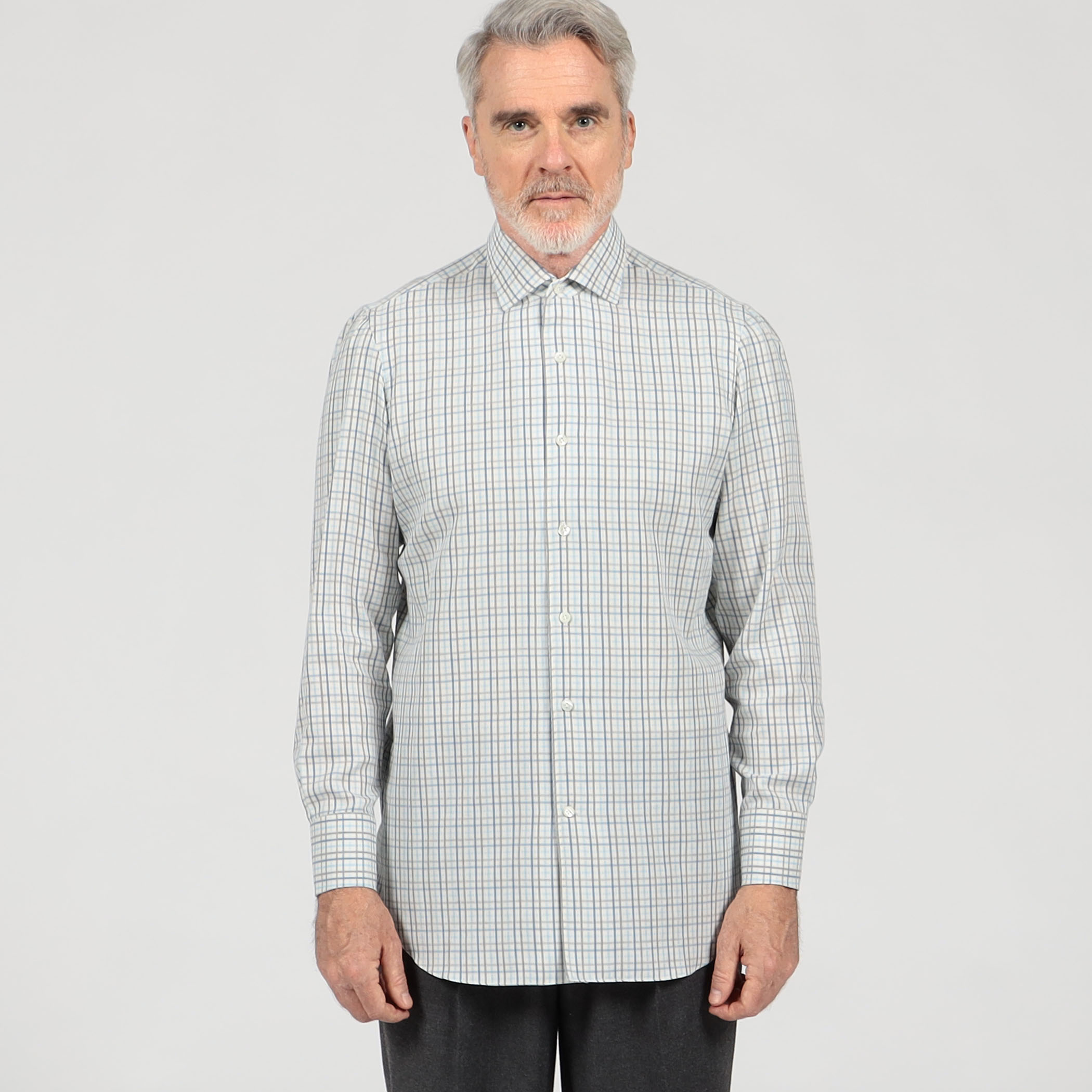 別注】Maria Santangelo MARCELLO コットン ワンピースカラーチェック