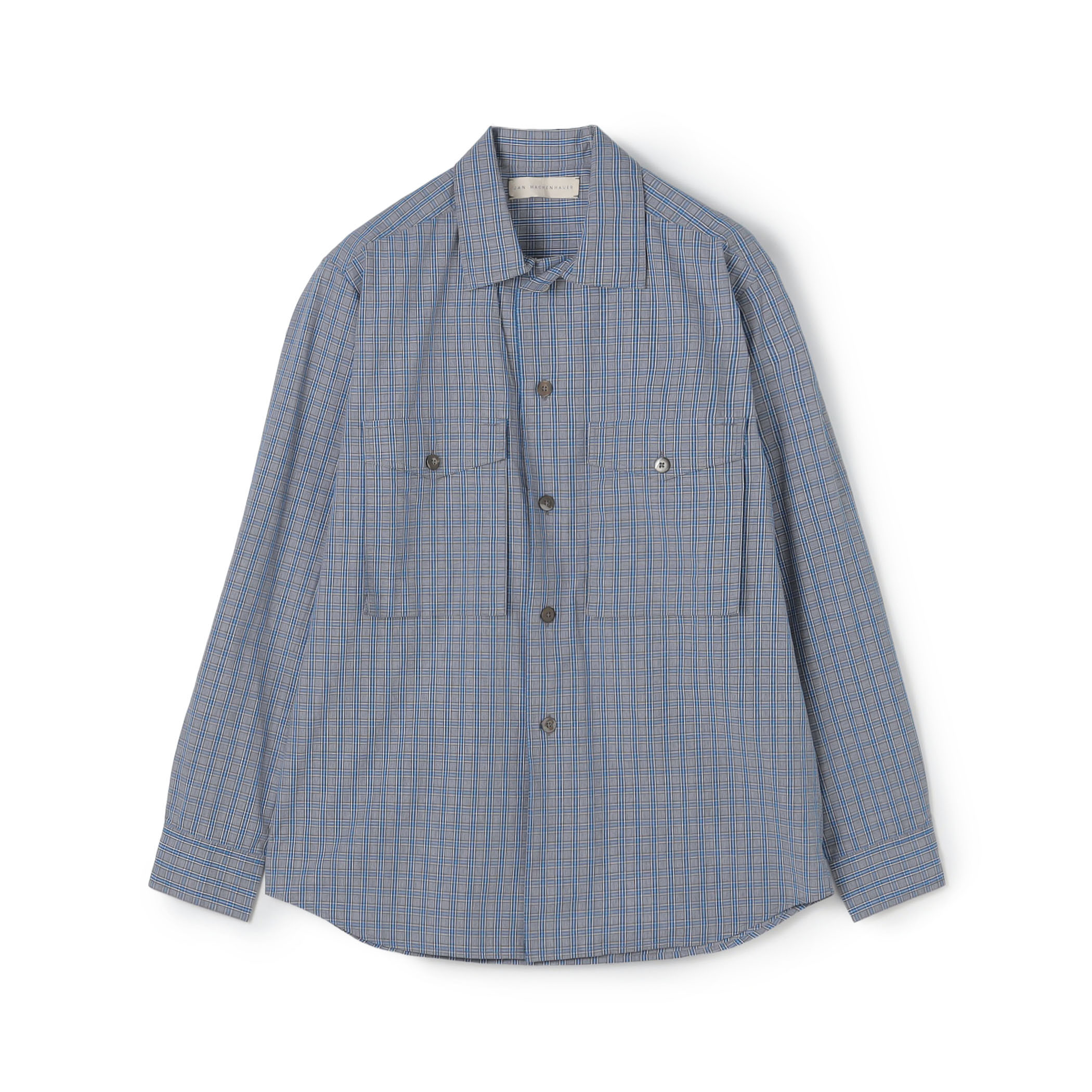 JAN MACHENHAUER Ziggy Shirt コットンダブルポケット チェックシャツ
