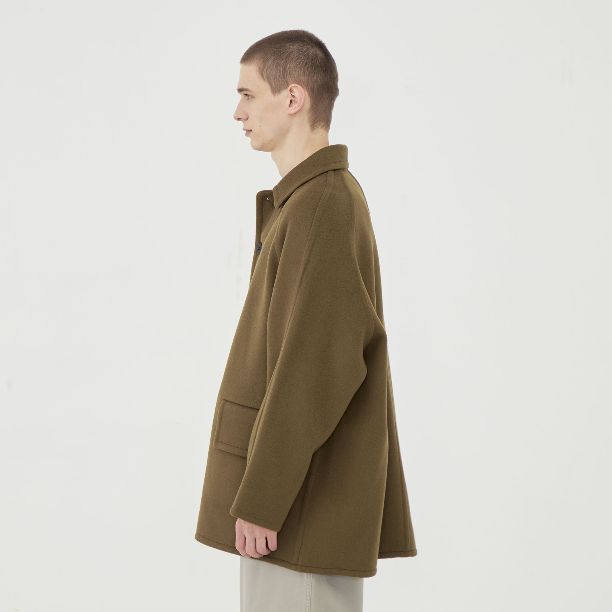 ウールダブルフェイス ステンカラーコート｜トゥモローランド 公式通販